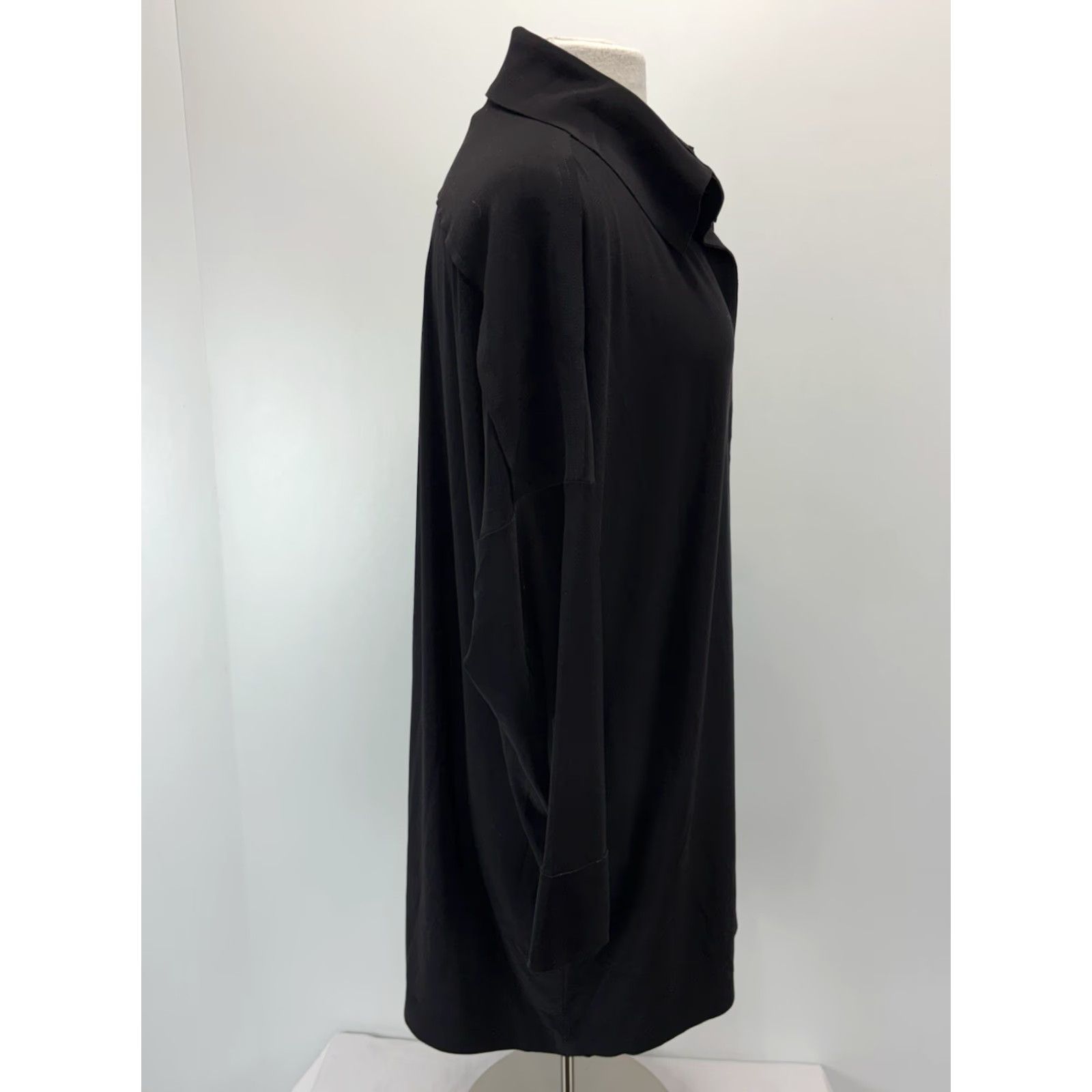 Norma Kamali Norma Kamali Box Shirt Dress Swim Cover Sz Large Women’s Black Draped Minimalist Shirt Dress Box Black Cover Draped Minimalist Women’s Large Sz Size L / US 10 / IT 46 - 4 Thumbnail