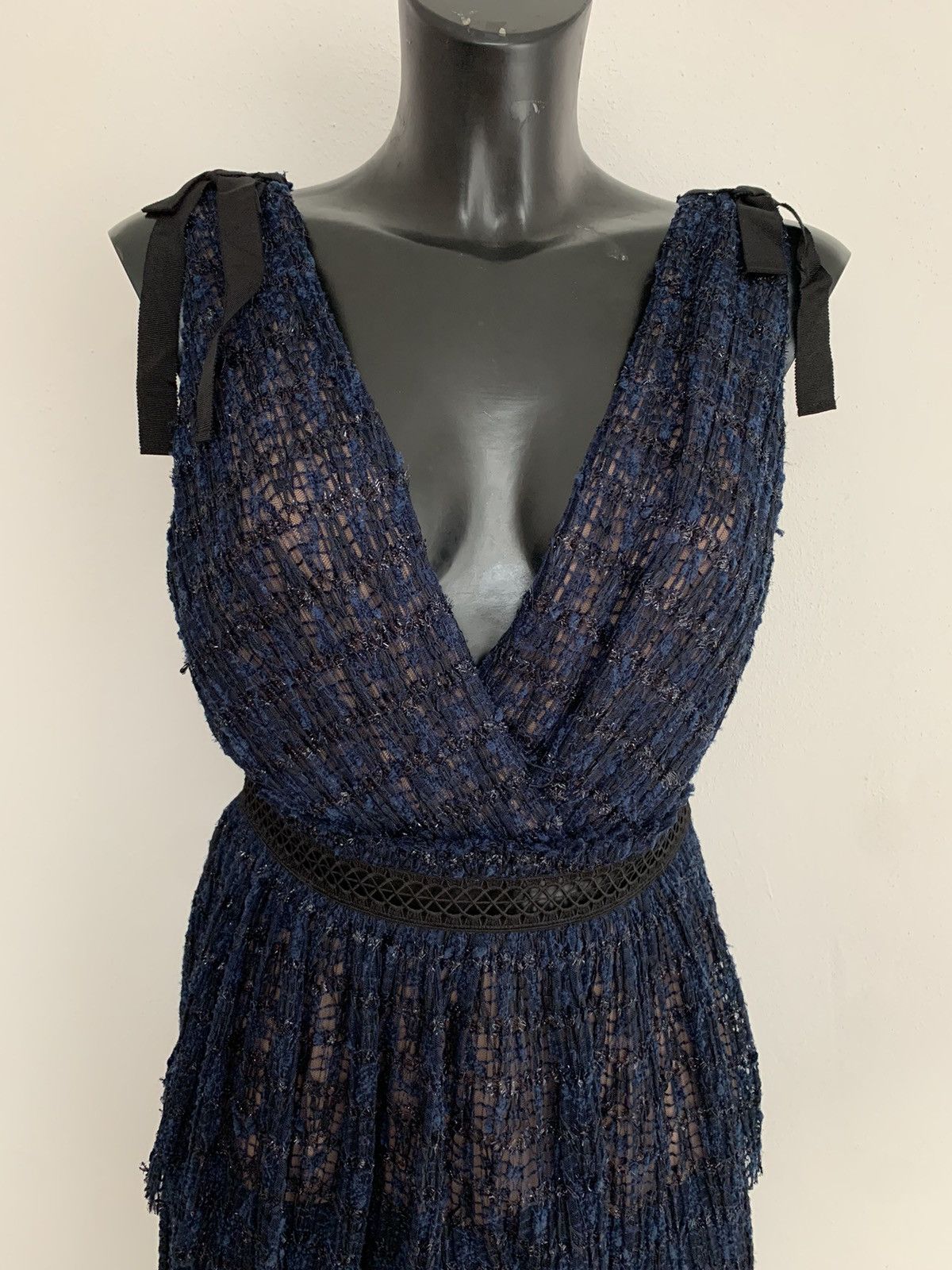 Self-Portrait Self Portrait Mini Dress Navy Size M / US 6-8 / IT 42-44 - 7 Thumbnail