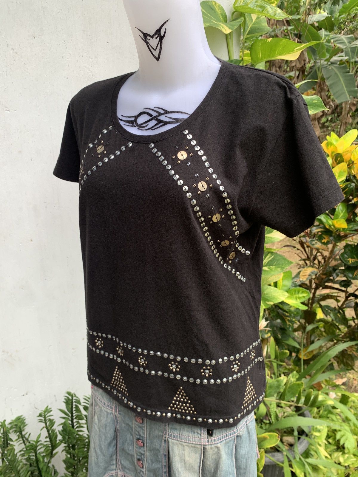 Japanese Brand Qubha'Qubha'Qubha'Qubha Italy Traditional Pattern Beady Top Size L / US 10 / IT 46 - 2 Thumbnail