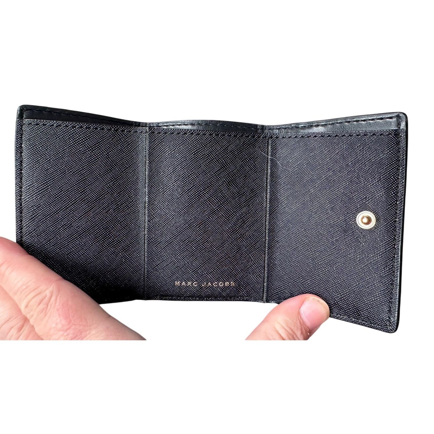 Marc Jacobs Marc Jacobs Black Mini Trifold Compact Wallet Size ONE SIZE - 5 Thumbnail