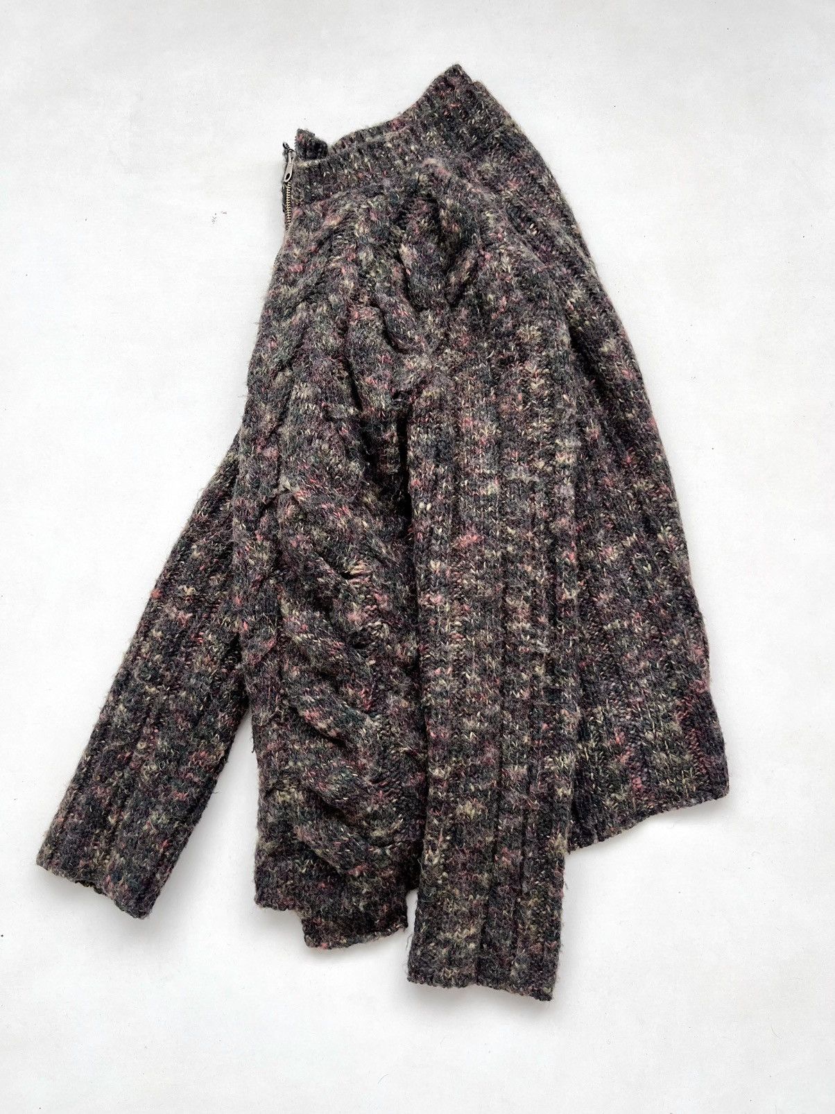 Y/Project 🔥Rare F/W03 Diesel StyleLab Chunky Melange Wool Zip Sweater Size US M / EU 48-50 / 2 - 3 Thumbnail
