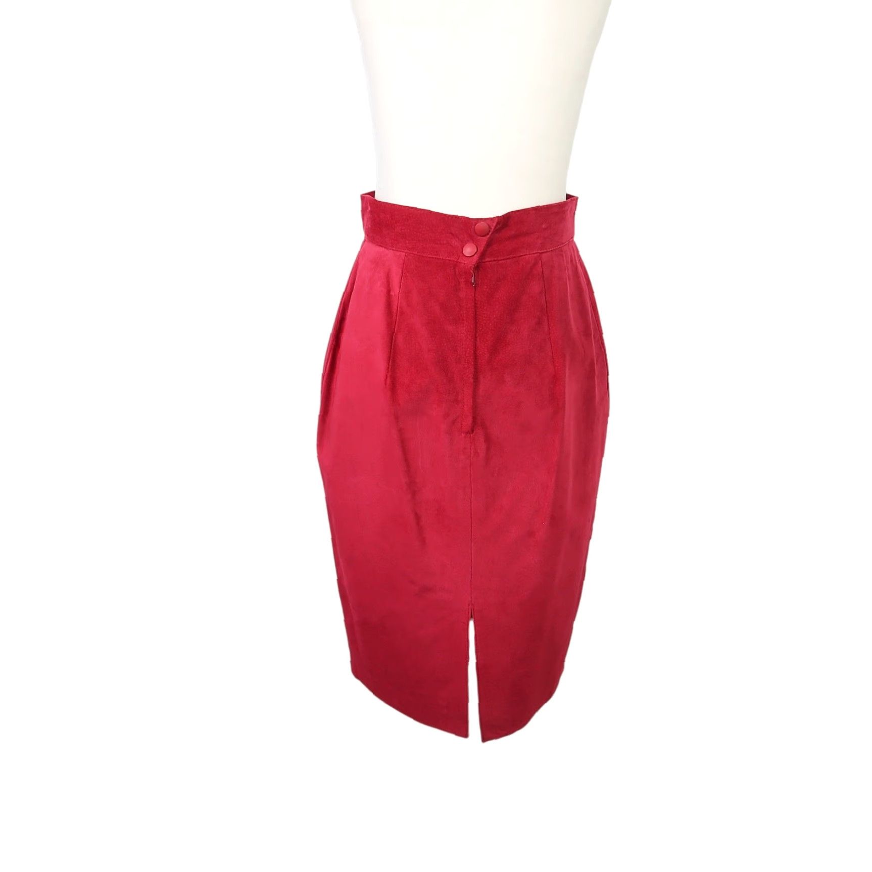 Vintage VINTAGE Danier red suede leather blazer and skirt suit set M Size 32" / US 10 / IT 46 - 7 Thumbnail