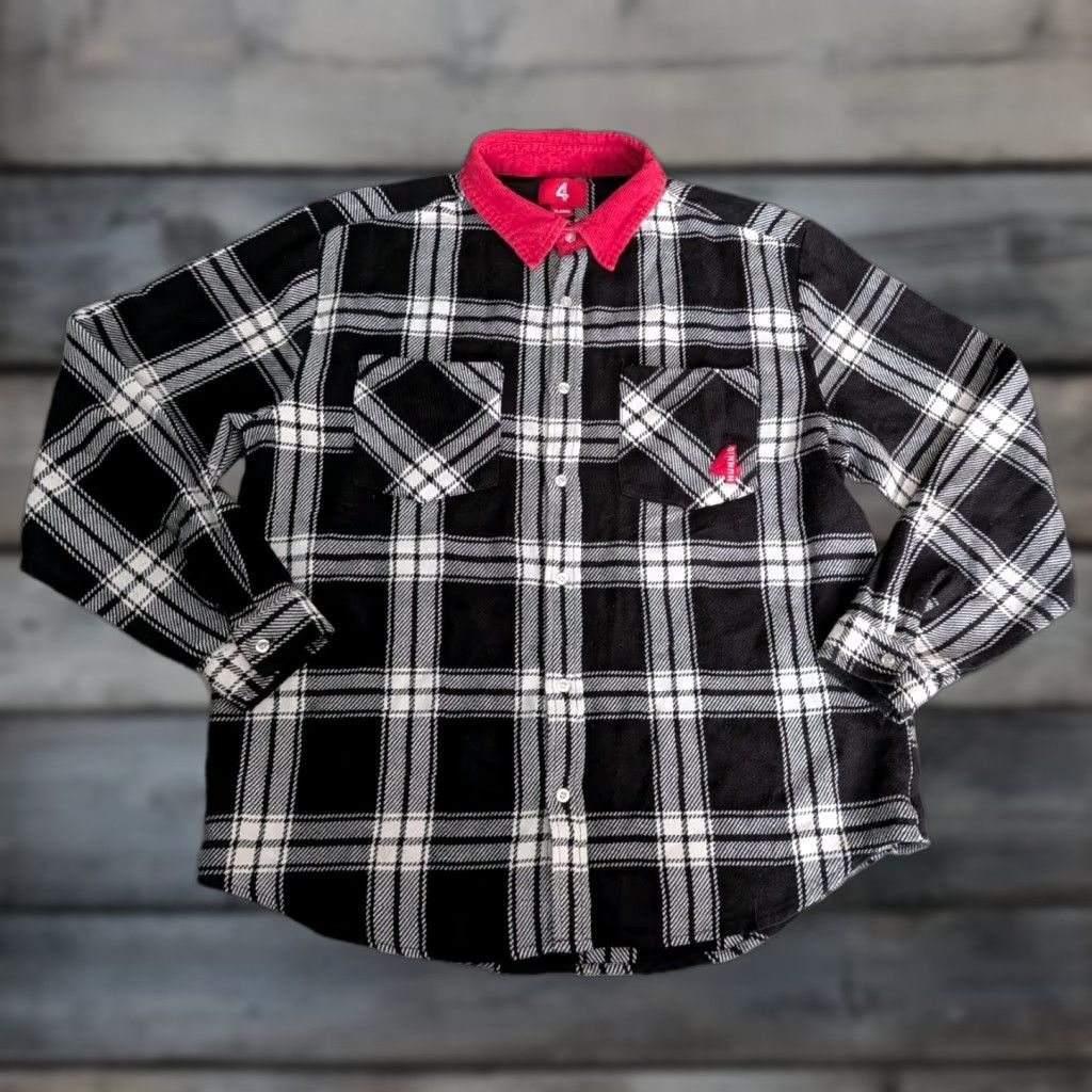 Vintage VINTAGE YG 4HUNNID Plaid Flannel Shirt Men’s XL Long Sleeve Black Red Streetwear EUC Size US XL / EU 56 / 4 - 1 Thumbnail