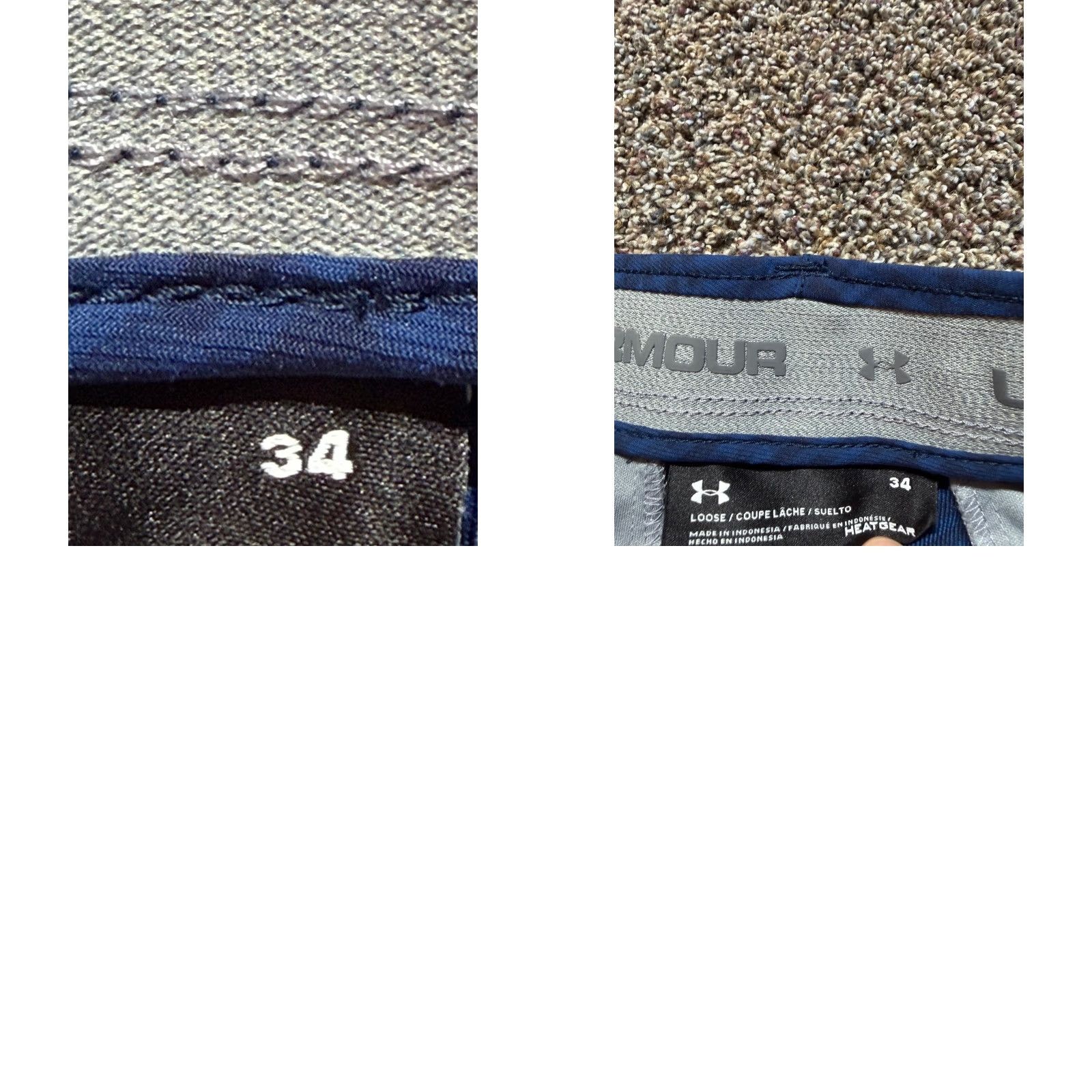 Under Armour Under Armour Mens Shorts Size 34 Blue Plaid Loose Fit Inseam 10" Golf Casual Size US 34 / EU 50 - 8 Thumbnail