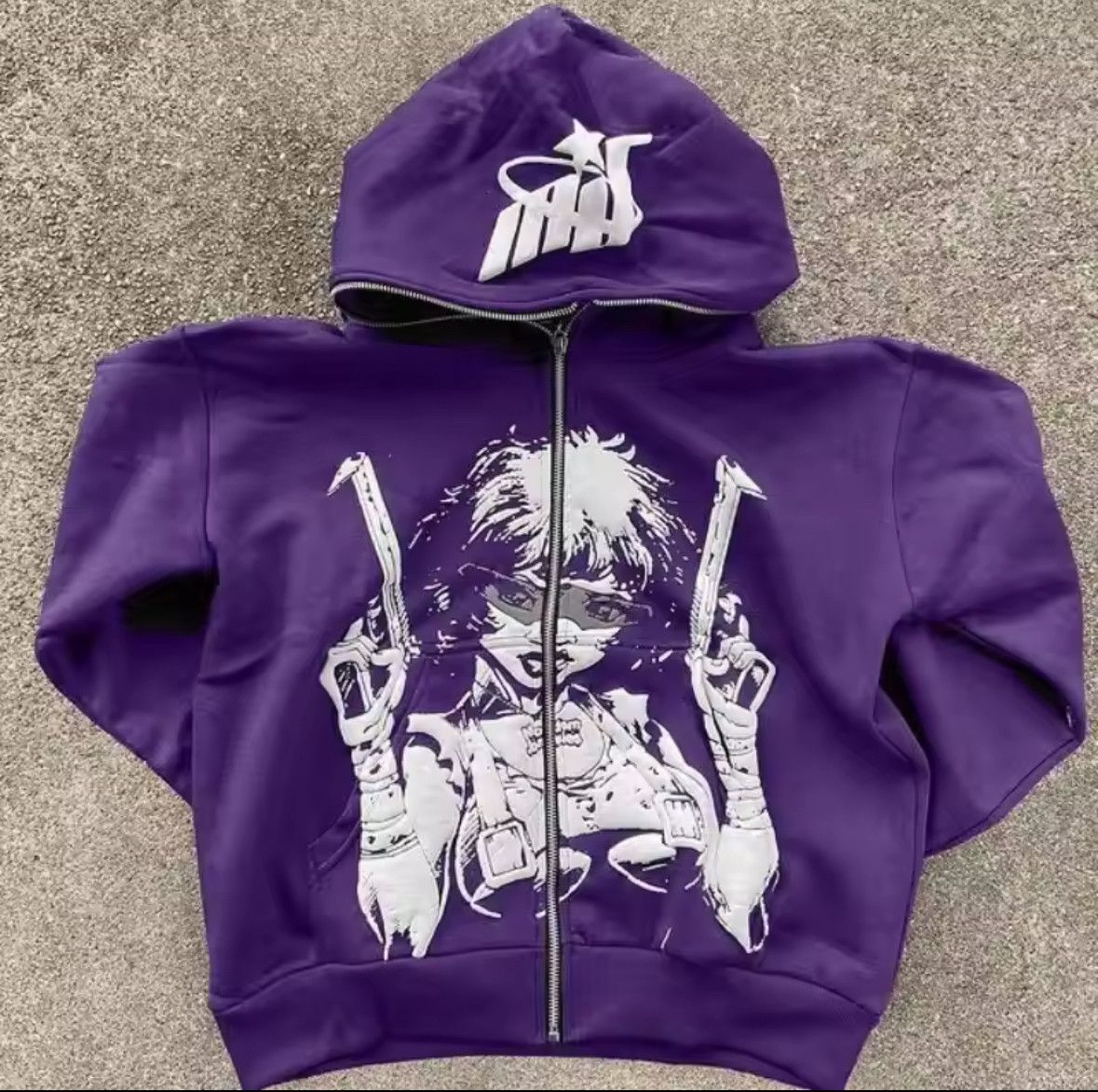Japanese Brand Vintage Gothic Y2K Gun Killer Girl Hoodies Punk Jacket Size US XL / EU 56 / 4 - 1 Thumbnail