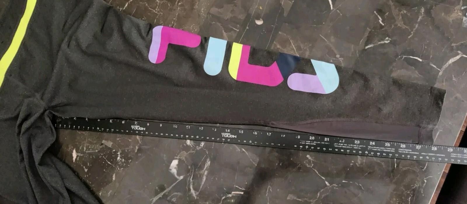 Fila Fila Sport Live In Motion Mesh Leggings Large L Gray Workoo Size 36" / US 14 / IT 50 - 11 Thumbnail