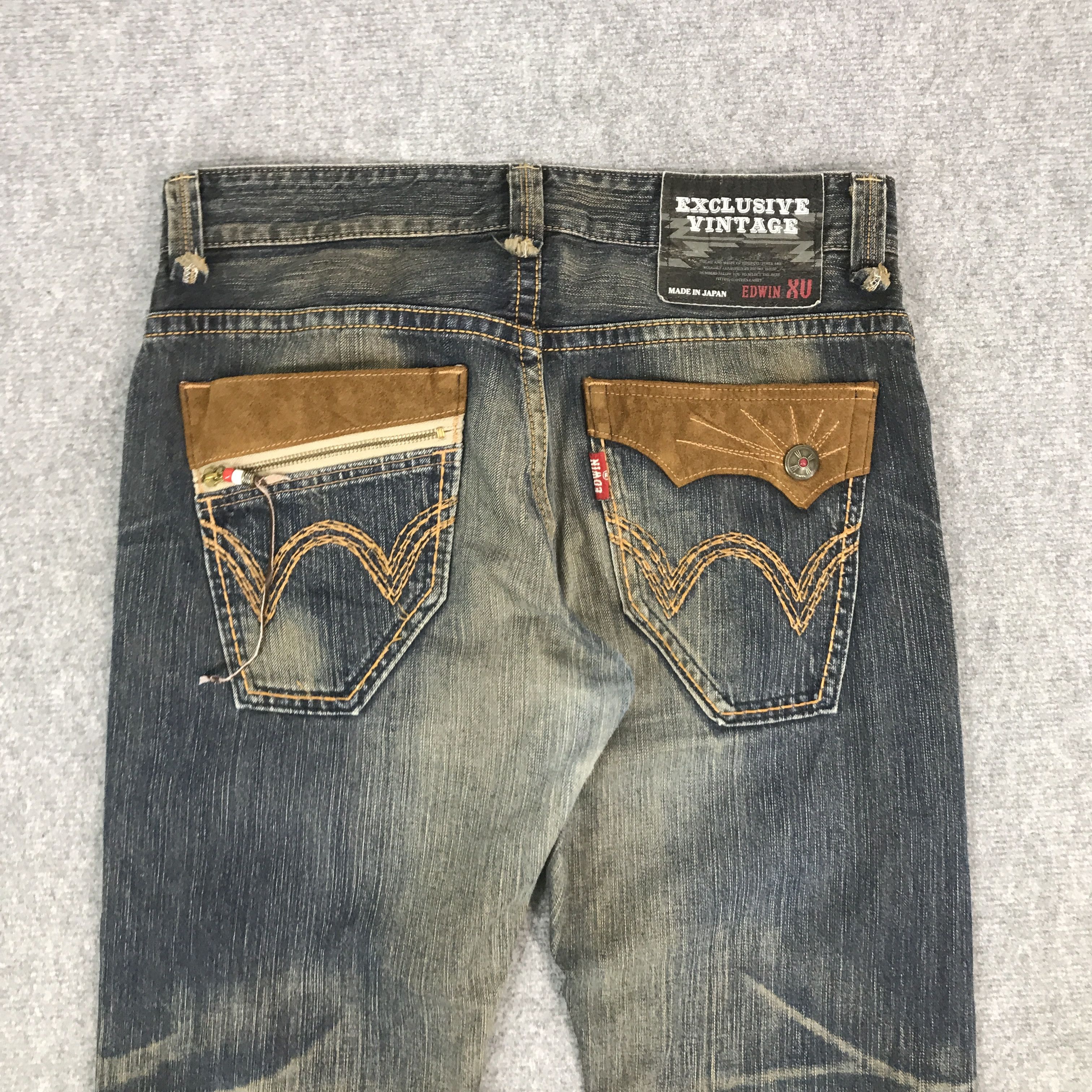 Designer × Edwin × Japanese Brand BAGGY EDWIN JAPAN RUSTY DENIM JEANS Size US 32 / EU 48 - 5 Thumbnail