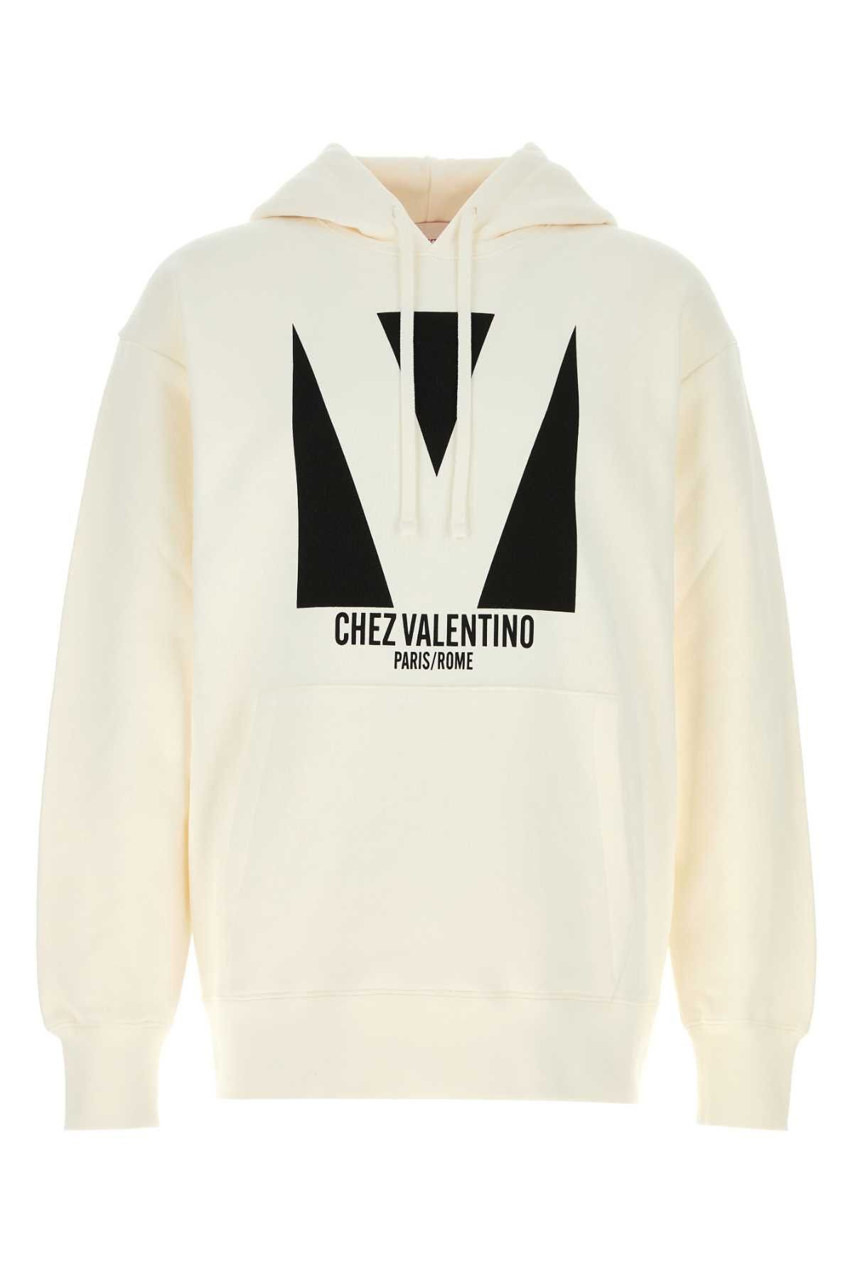 Valentino Ivory Cotton Sweatshirt Size US S / EU 44-46 / 1 - 1 Thumbnail