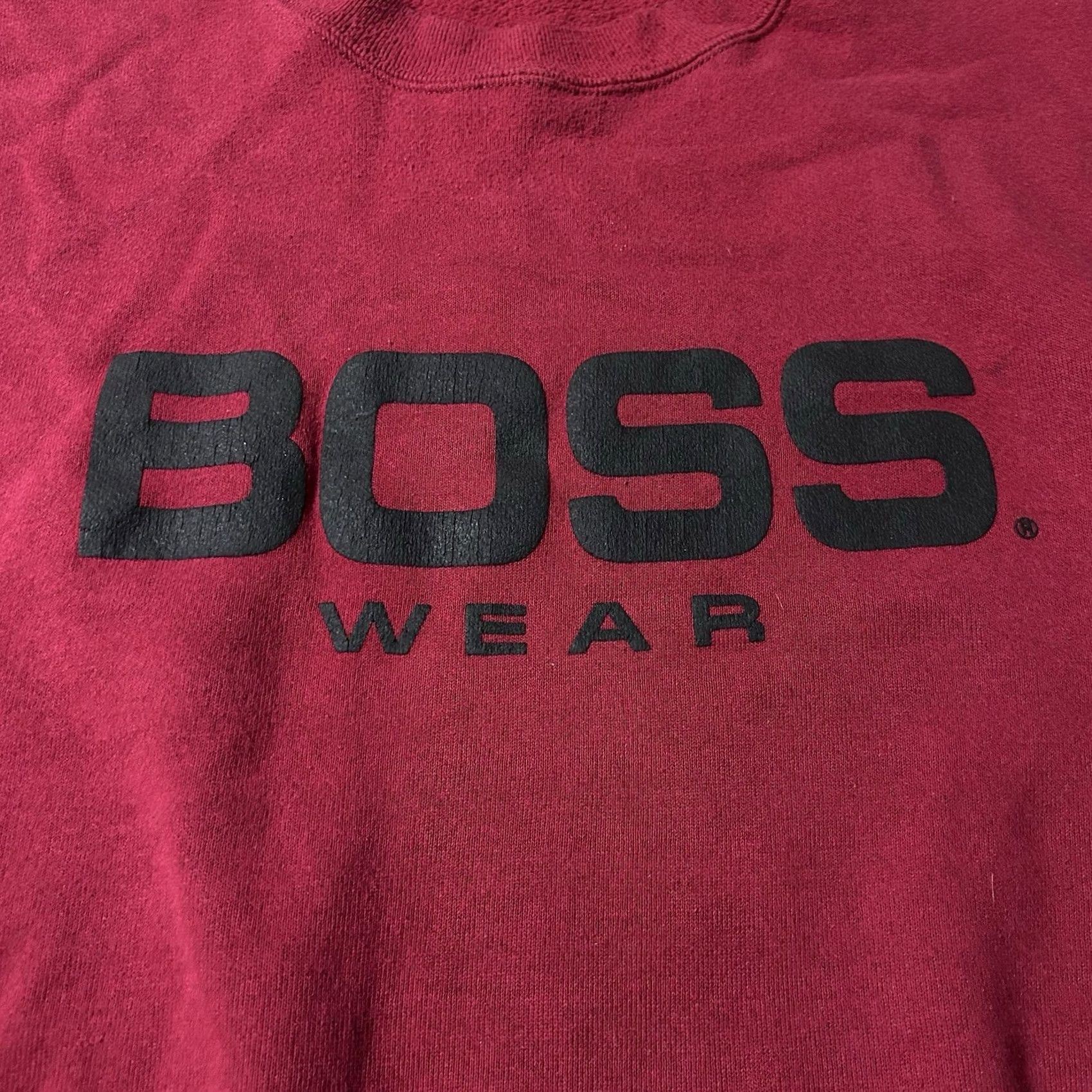 Vintage VINTAGE Boss Wear Sweatshirt 90s Red XL Pullover Men Man Size XL Size US XL / EU 56 / 4 - 2 Thumbnail