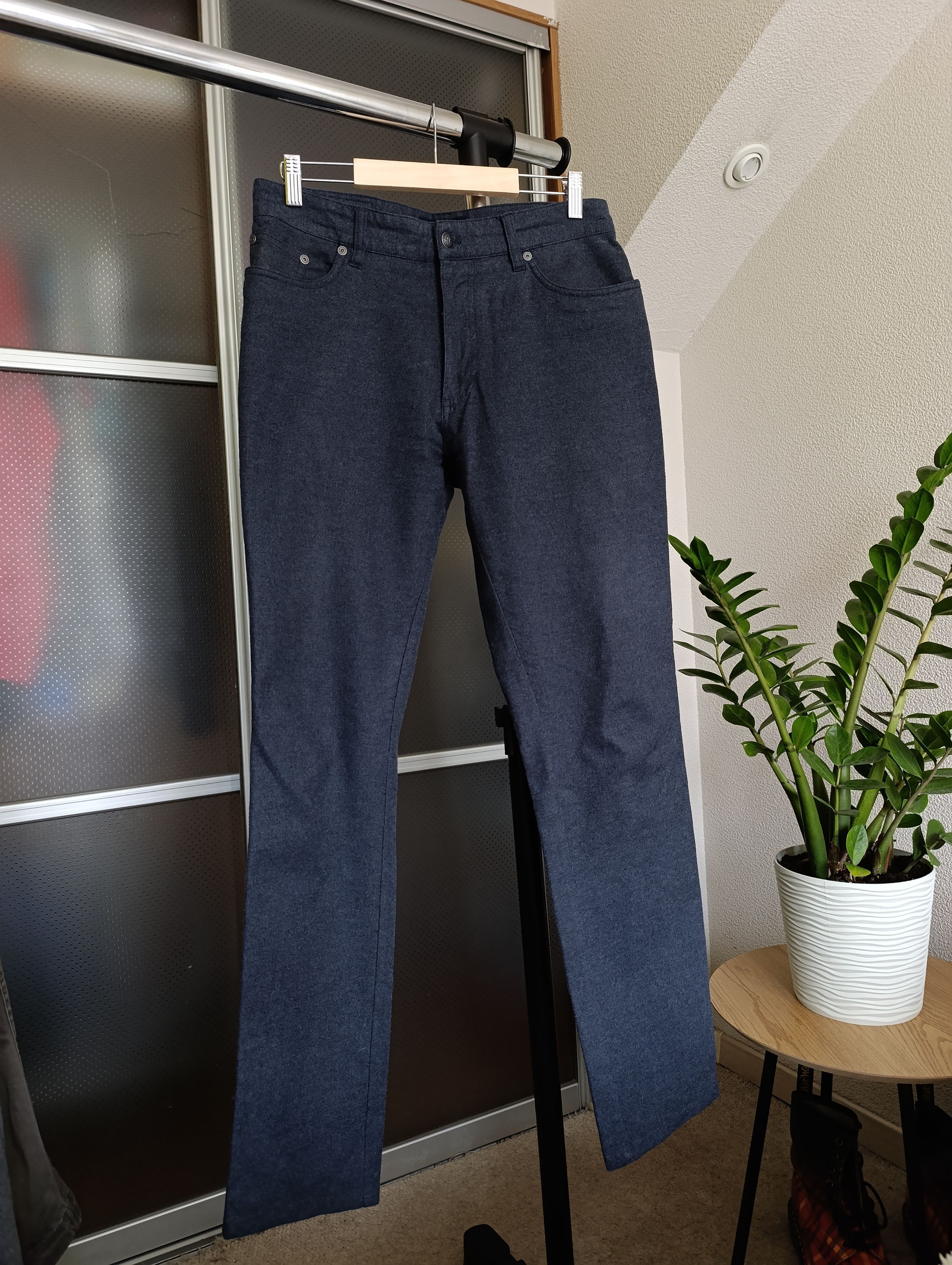 Designer × Hackett Hackett Flannel logo-patch straight-leg Trousers Size US 30 / EU 46 - 6 Thumbnail