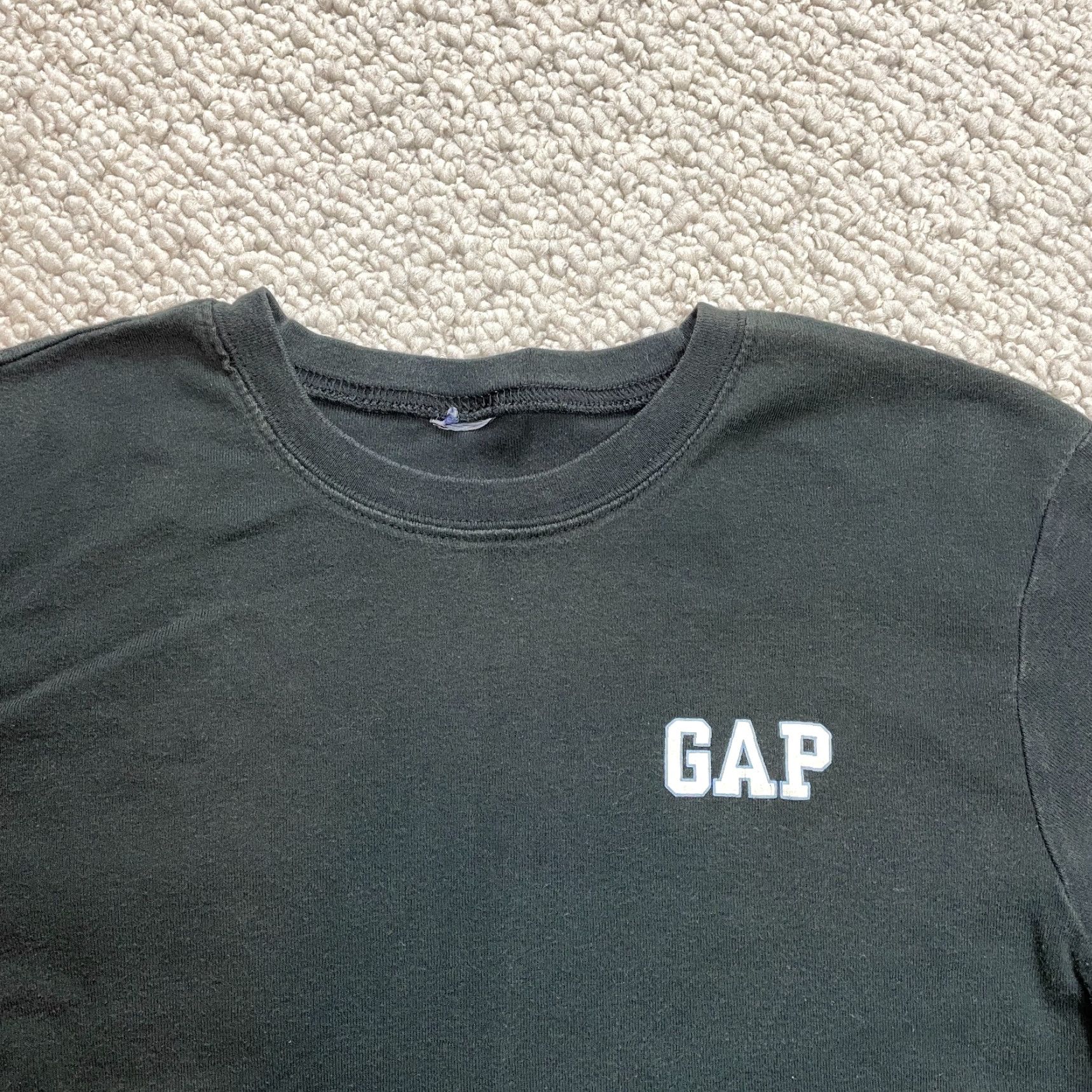 Gap Gap Shirt Juniors Small Black Long Sleeve Soft Cotton Solid Basic Casual Top Size S / US 4 / IT 40 - 3 Thumbnail