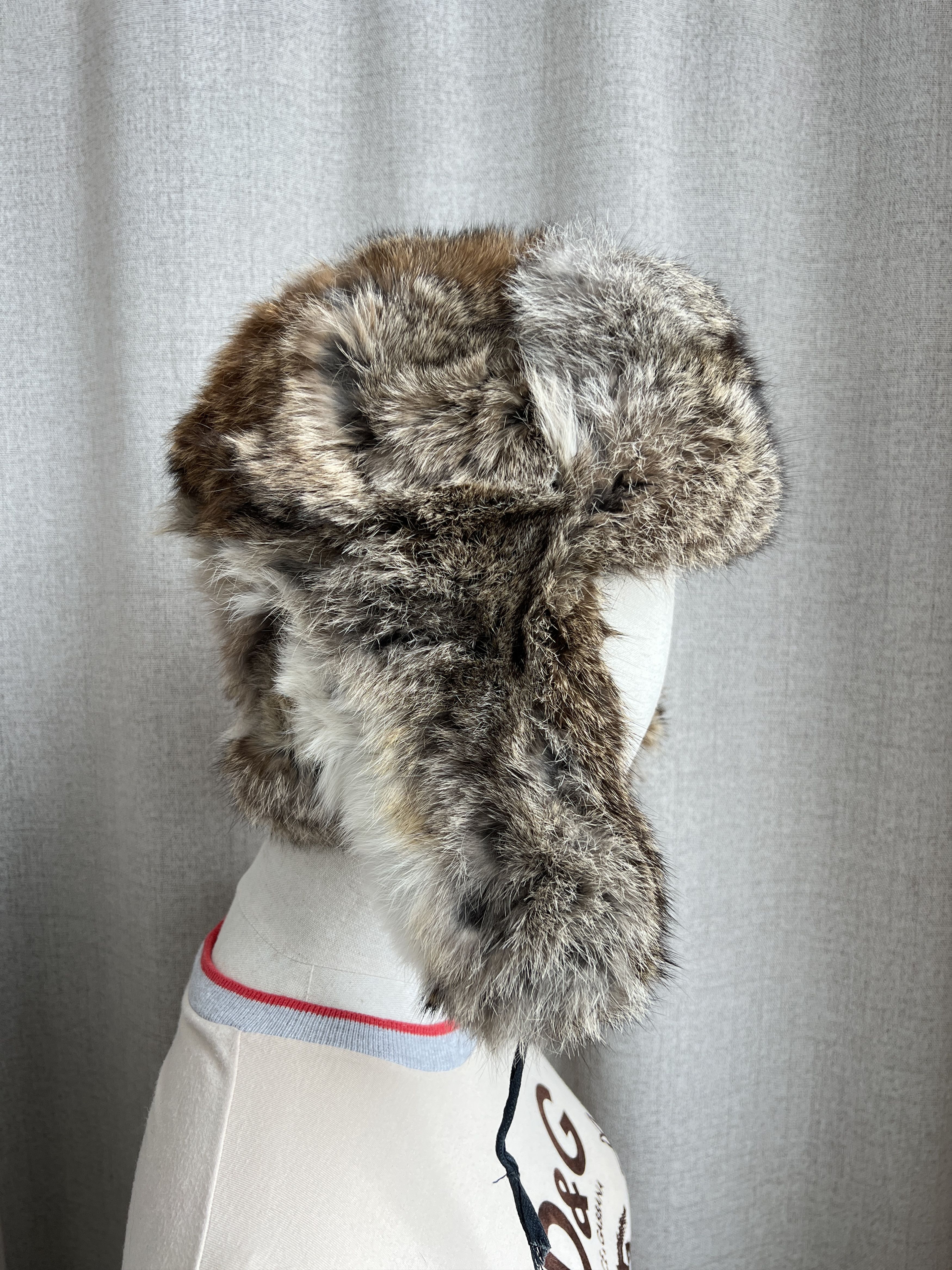 Vintage Vintage Ushanka Floppy Ears Real Rabbit Fur Hat Distressed Size ONE SIZE - 12 Thumbnail