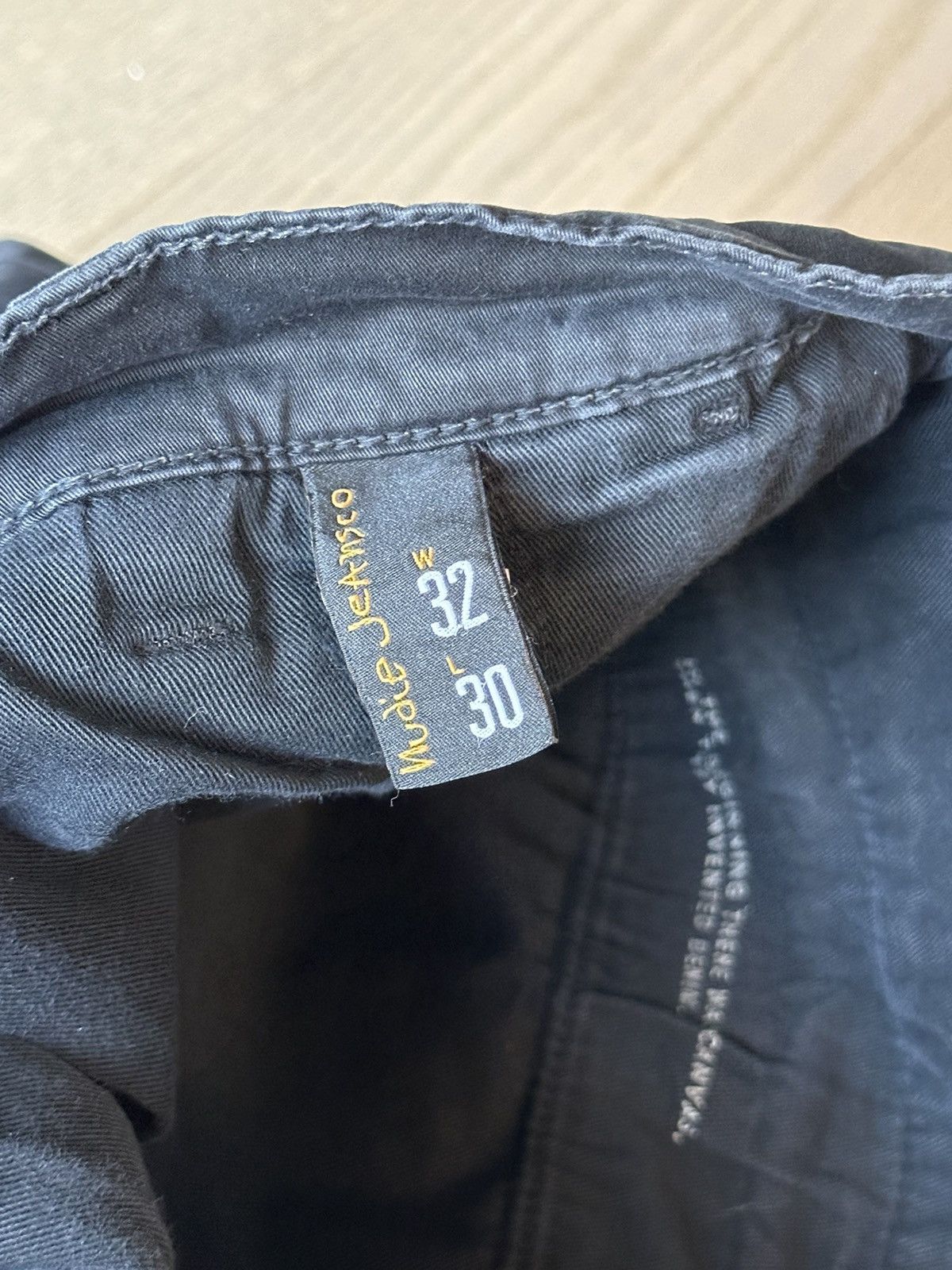 Nudie Jeans Black Slim Fit Trousers Size US 32 / EU 48 - 4 Thumbnail