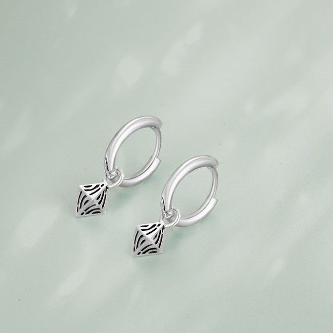 Jewelry × Sterling Silver One pairs Vibe Earrings Gothic Punk Chrome Jewelry Spike Size ONE SIZE - 1 Thumbnail