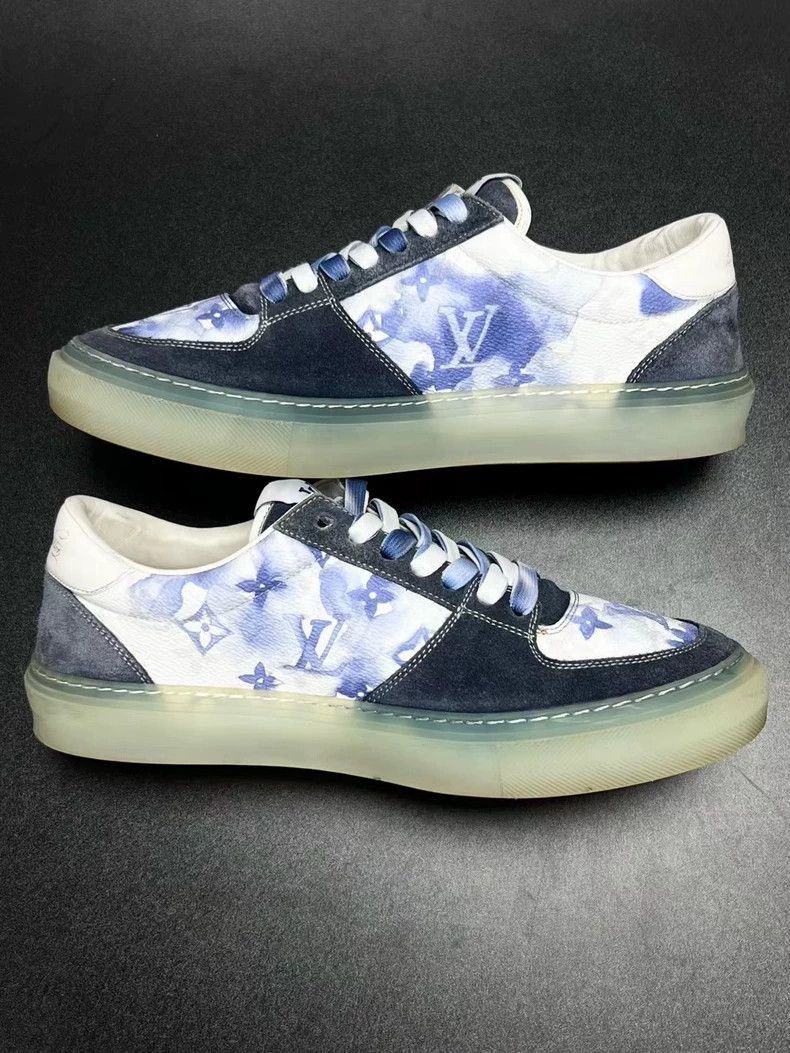 Louis Vuitton LV OlIie blue tie-dye casual sneakers-2507 Size US 10 / EU 43 - 4 Thumbnail
