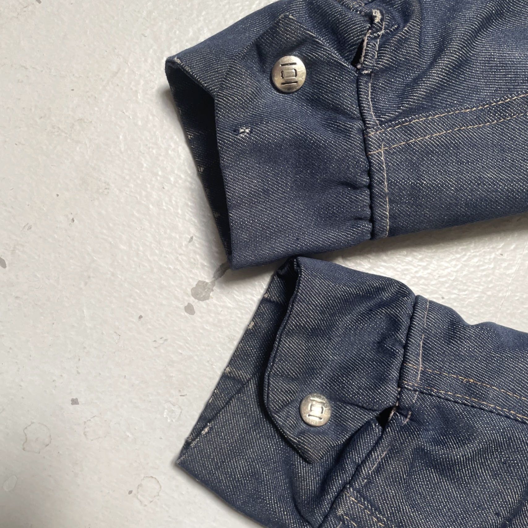 Vintage VINTAGE Montgomery Ward Denim Jacket Trucker Full Zip 42 Blue Cotton Denim Workwear 60s 70s Mens Womens Unisex Adults - 42 Size US XS / EU 42 / 0 - 2 Thumbnail