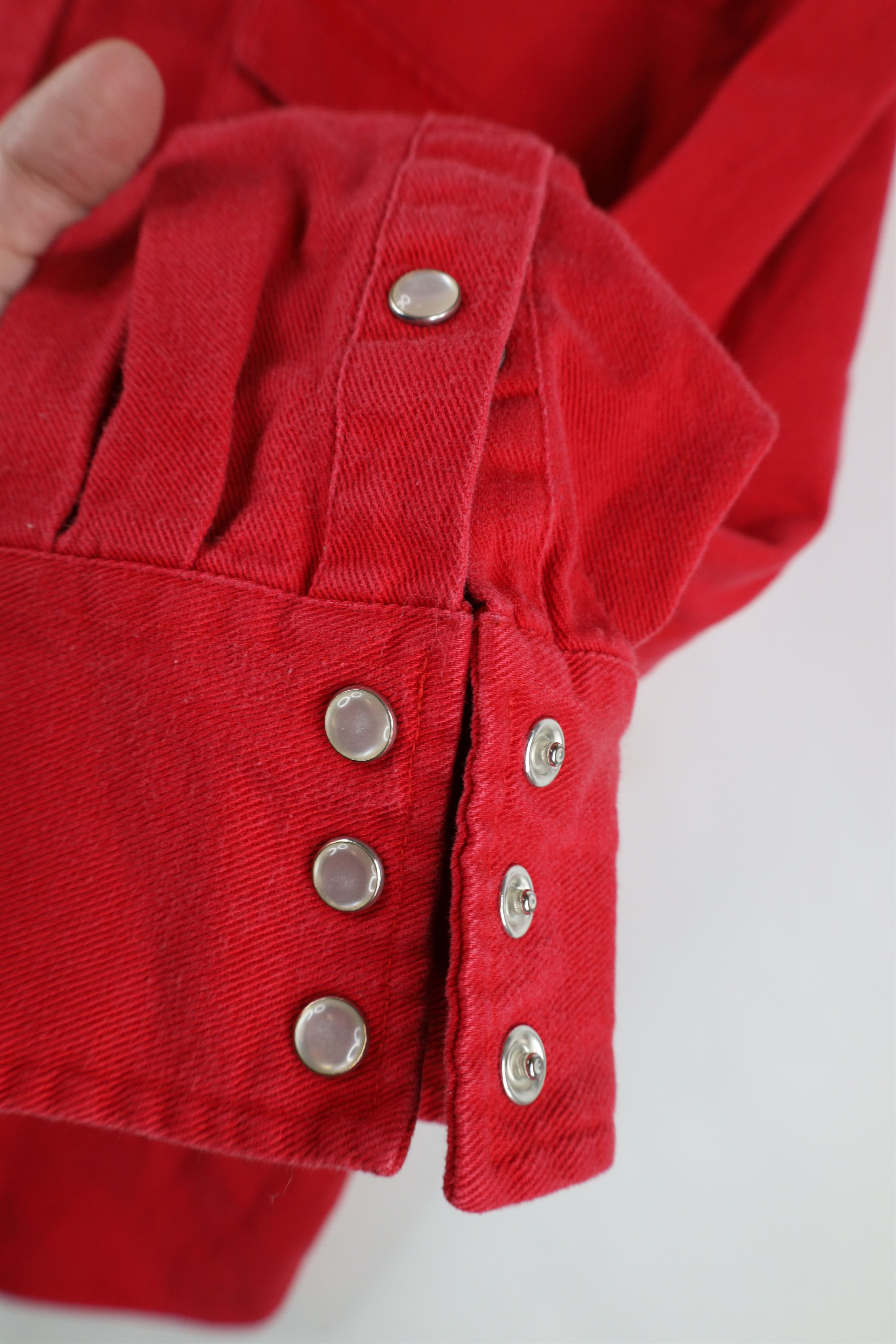 Marlboro × Vintage Vintage 90s Marlboro Snap Button Western Denim Jean Shirt Size US L / EU 52-54 / 3 - 4 Thumbnail