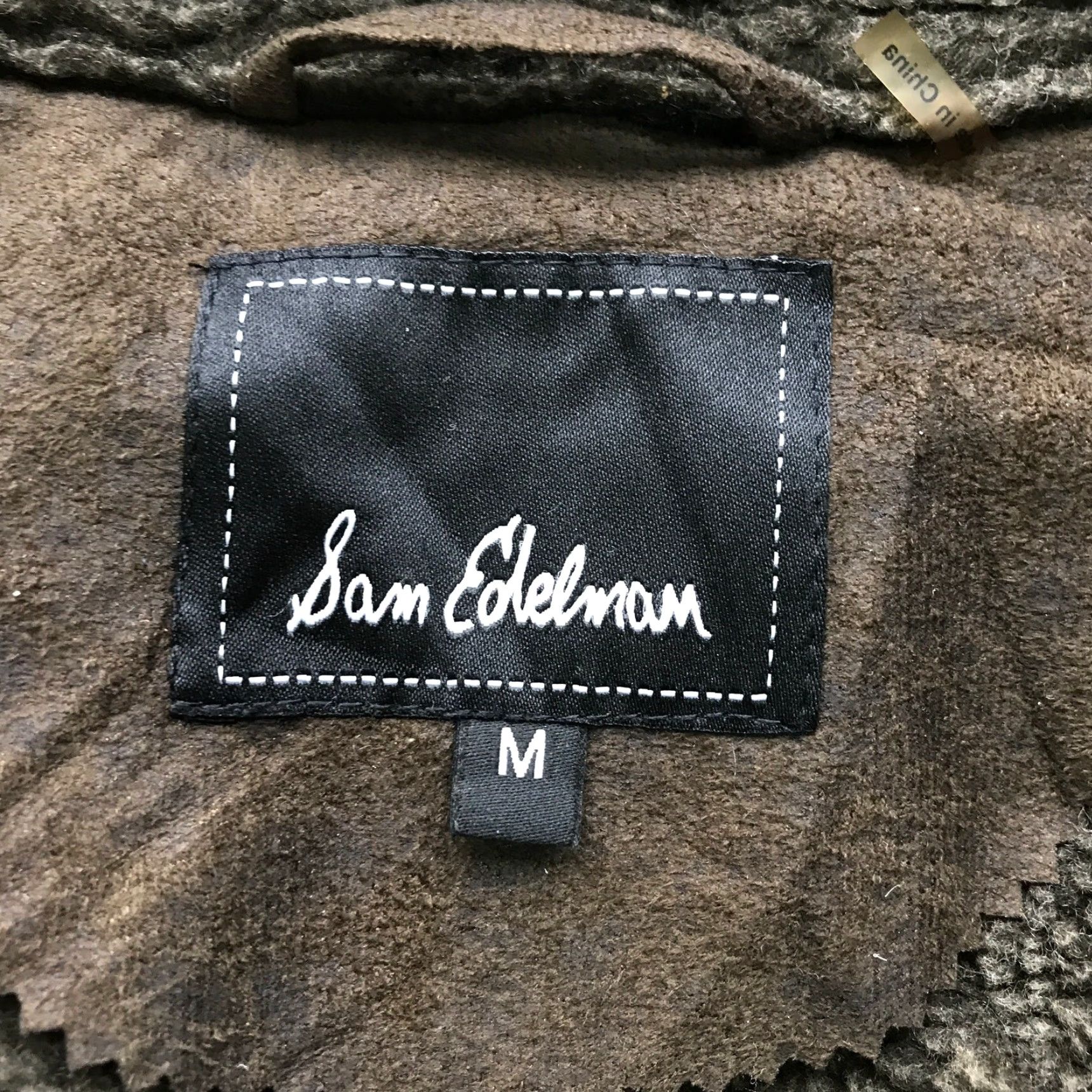 Sam Edelman Sam Edelman Wool Blend Sherpa Collar Coat Jacket Womens M Green Wool Blend Overcoat Long Sleeve Zip Size M / US 6-8 / IT 42-44 - 3 Thumbnail
