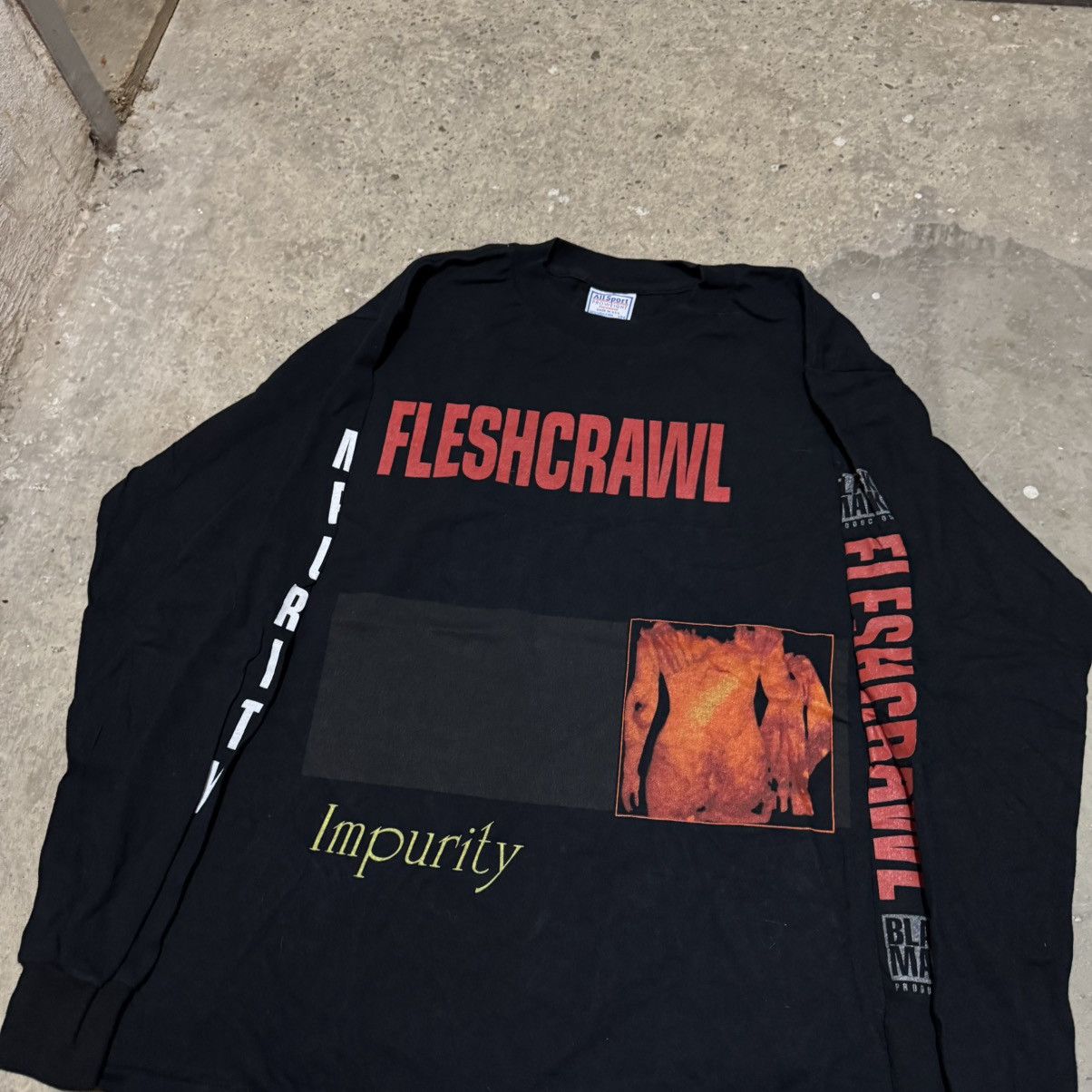 Band Tees × Vintage Vintage rare Fleshcrawl 1994 Impurity longsleeve Size US L / EU 52-54 / 3 - 3 Thumbnail