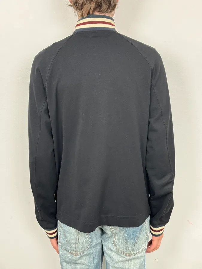 Prada 2000s Prada Black Nylon Striped Collar Track Jacket Size US L / EU 52-54 / 3 - 3 Thumbnail