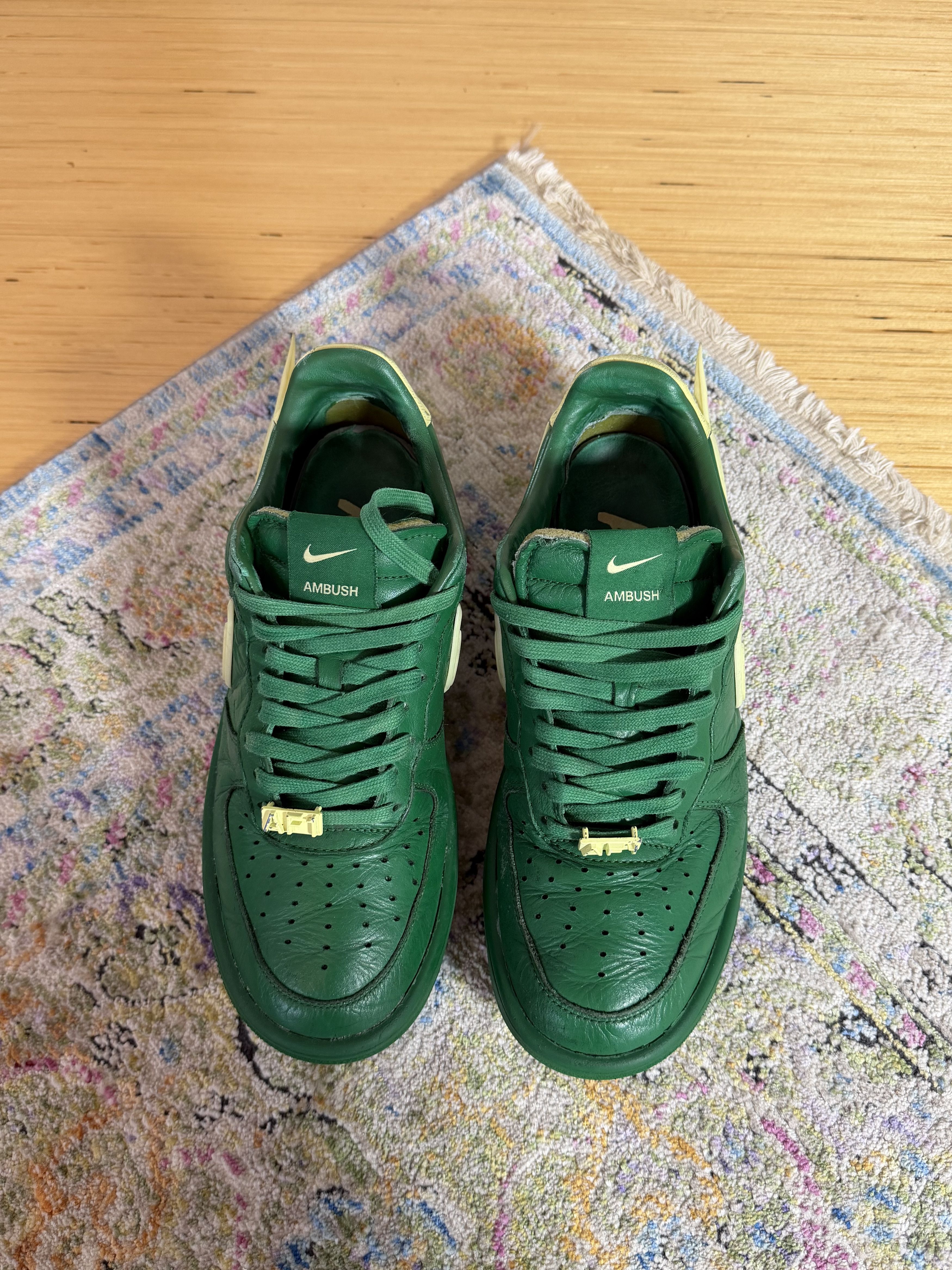 Ambush Design × Nike Air Force 1 x AMBUSH® Pine Green and Citron Low Top Sneakers Size US 9.5 / EU 42-43 - 5 Thumbnail