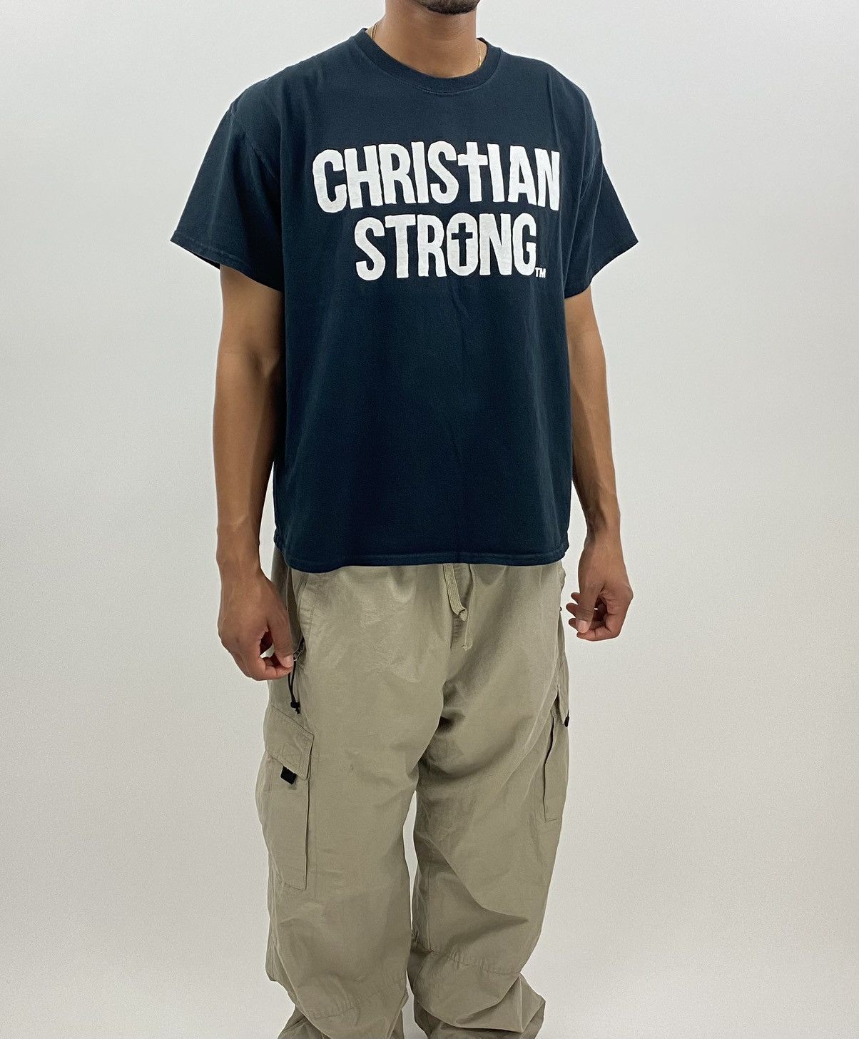 Japanese Brand × Vintage vintage Y2K JESUS CHRIST CHRISTIAN Strong spellout t-shirt Size US XL / EU 56 / 4 - 3 Thumbnail