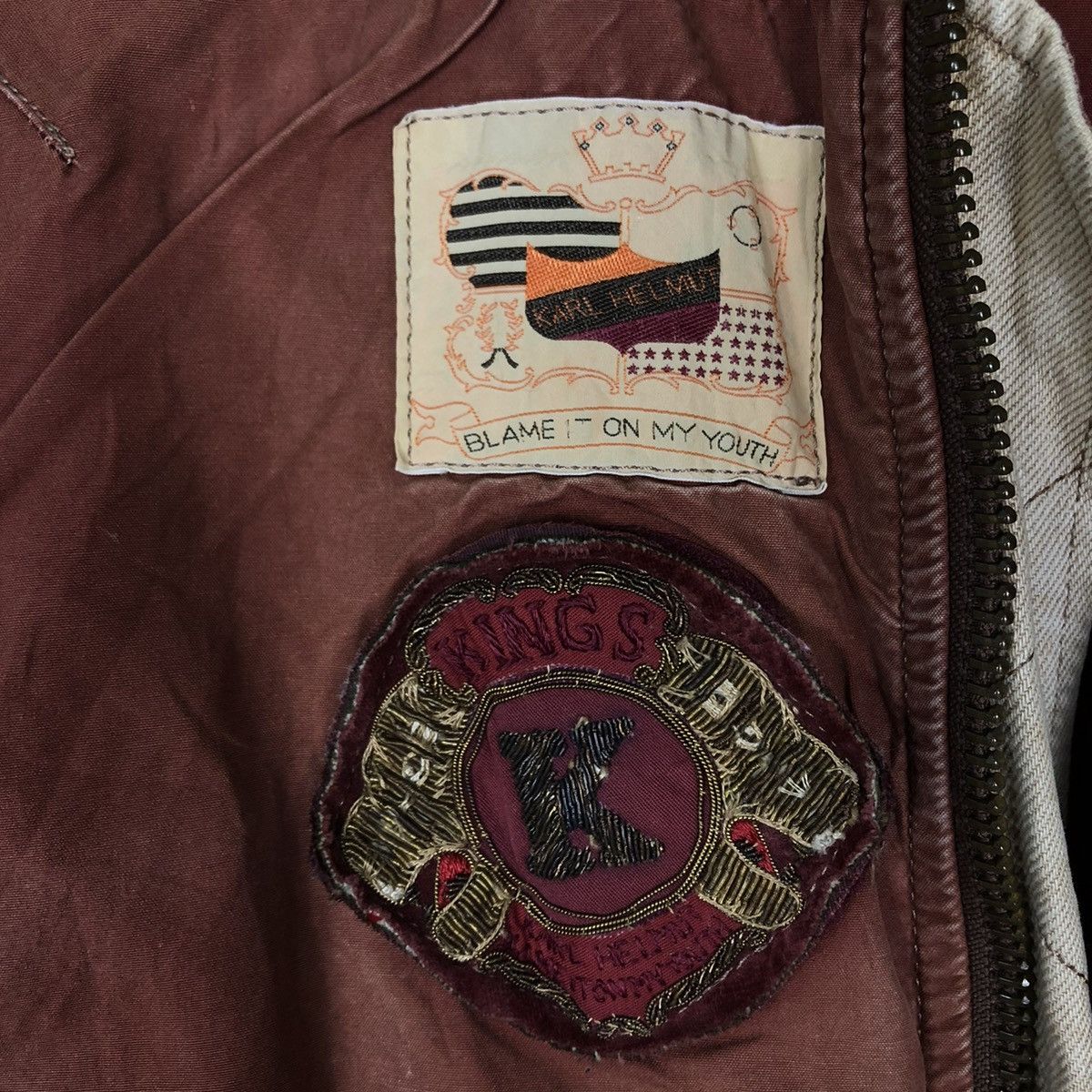 Japanese Brand 🔥VINTAGE BOMBER JACKET KARL HELMUT FULL PATCHES PARACHUTE Size US M / EU 48-50 / 2 - 21 Thumbnail
