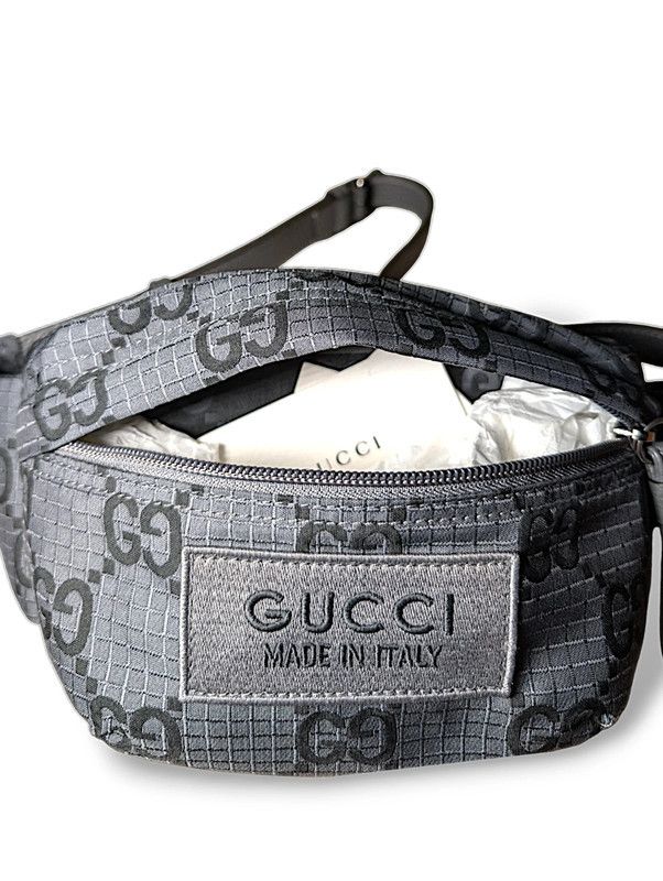 Gucci Grey Gucci GG Nylon Ripstop Belt Bag 767934 Size ONE SIZE - 11 Thumbnail