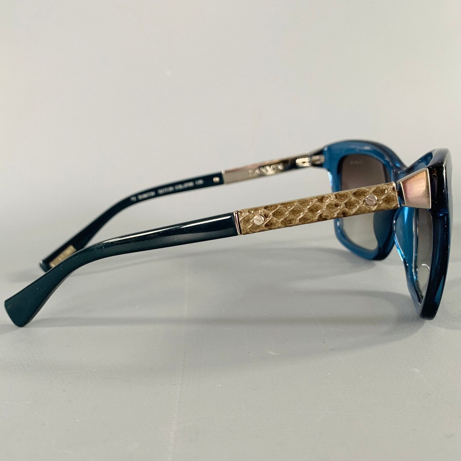 Lanvin LANVIN Blue Silver Acetate Metal Sunglasses Size ONE SIZE - 2 Thumbnail