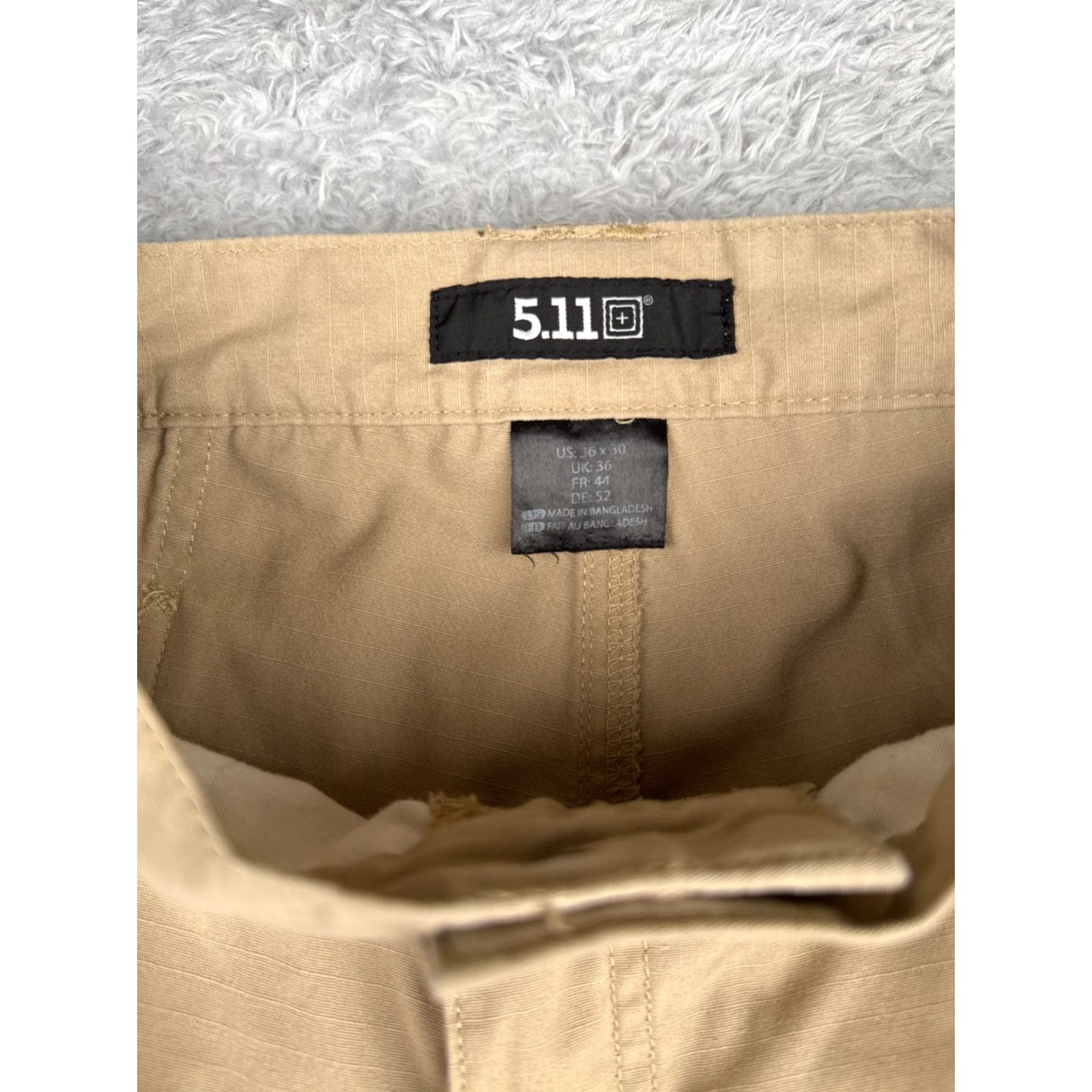 Vintage 5.11 Tactical Pants Men 36 Beige Cargo Double Knee Rip-Stop Fabric LEO EMT 36x30 Size US 36 / EU 52 - 6 Thumbnail