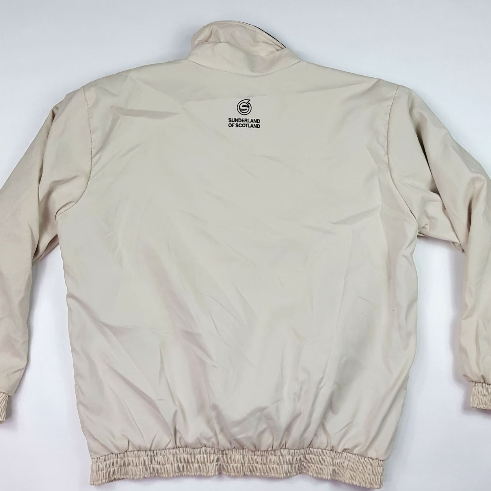 Rains VINTAGE Sunderland Of Scotland Teflon Women's Water Resistant 1/2 Zip Golf Jacket M Beige Snake Print Rain Jacket Womens Golf Jacket 90s Outdoor Retro Size M / US 6-8 / IT 42-44 - 6 Thumbnail