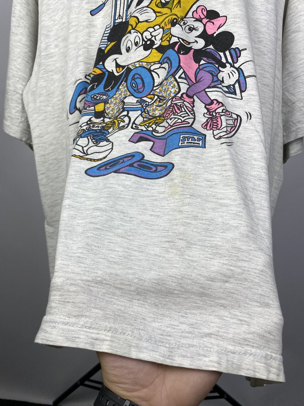 Disney × Vintage Vintage 90s Logo Team Gym Mickey Mouse T-shirt Size US L / EU 52-54 / 3 - 4 Thumbnail
