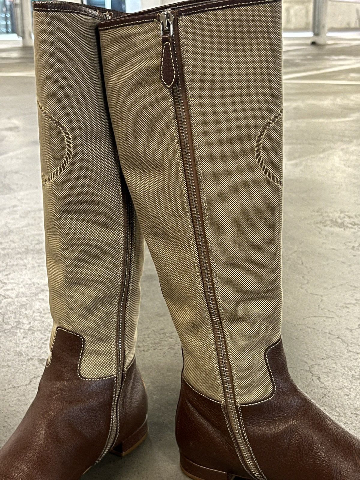Prada Prada 90s Leather riding boots Size US 7 / IT 37 - 7 Thumbnail