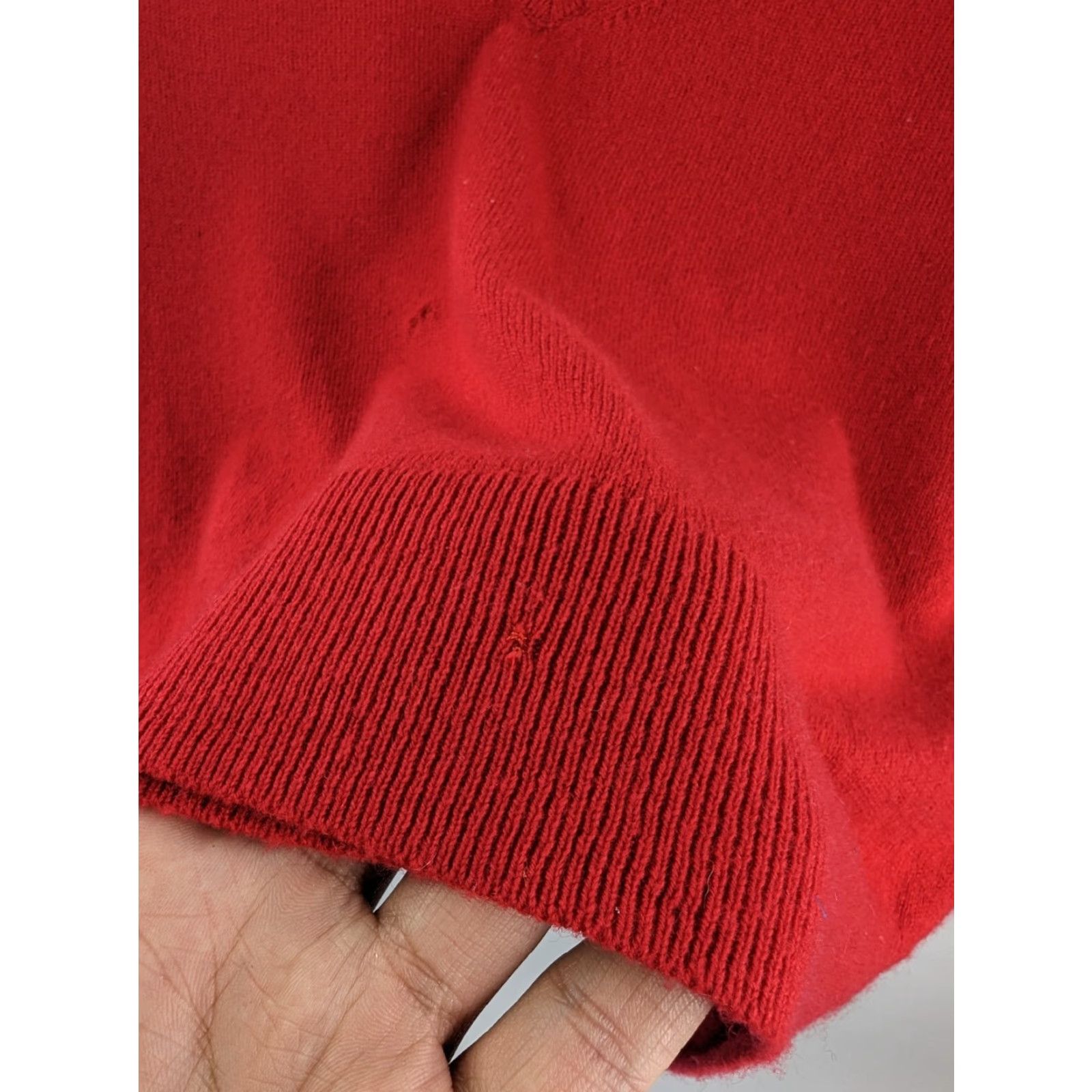 Everlane Everlane Red Cropped Pullover Cashmere Sweater Long Sleeve Womens Small Defect Size S / US 4 / IT 40 - 3 Thumbnail