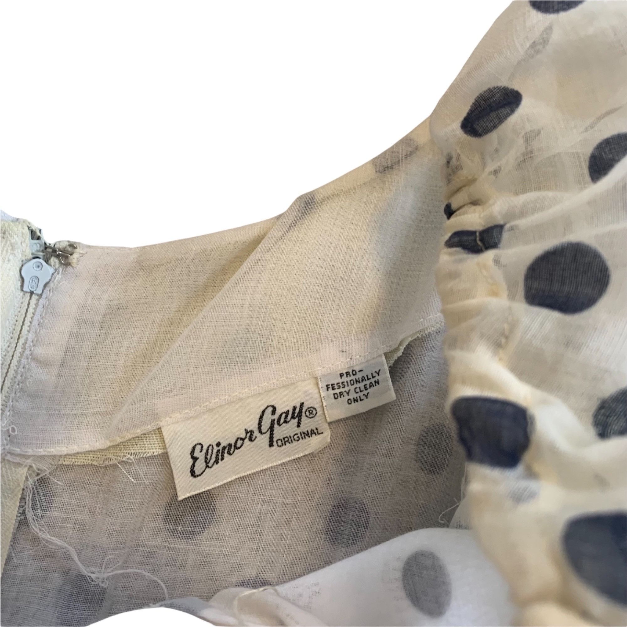 Vintage Vintage Elinor Gay ILGWU Polka Dot Floral Embroidered Maxi D Size S / US 4 / IT 40 - 3 Thumbnail
