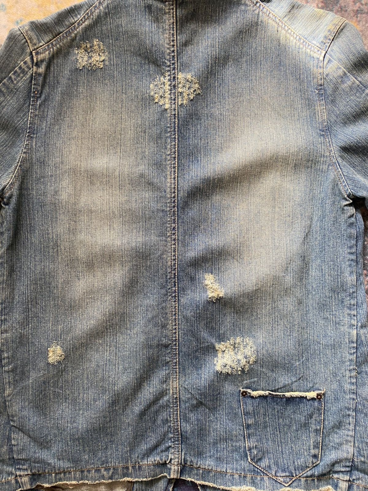 Japanese Brand Japan Distressed Sun Faded Denim Jacket Kapital Style Size US M / EU 48-50 / 2 - 4 Thumbnail