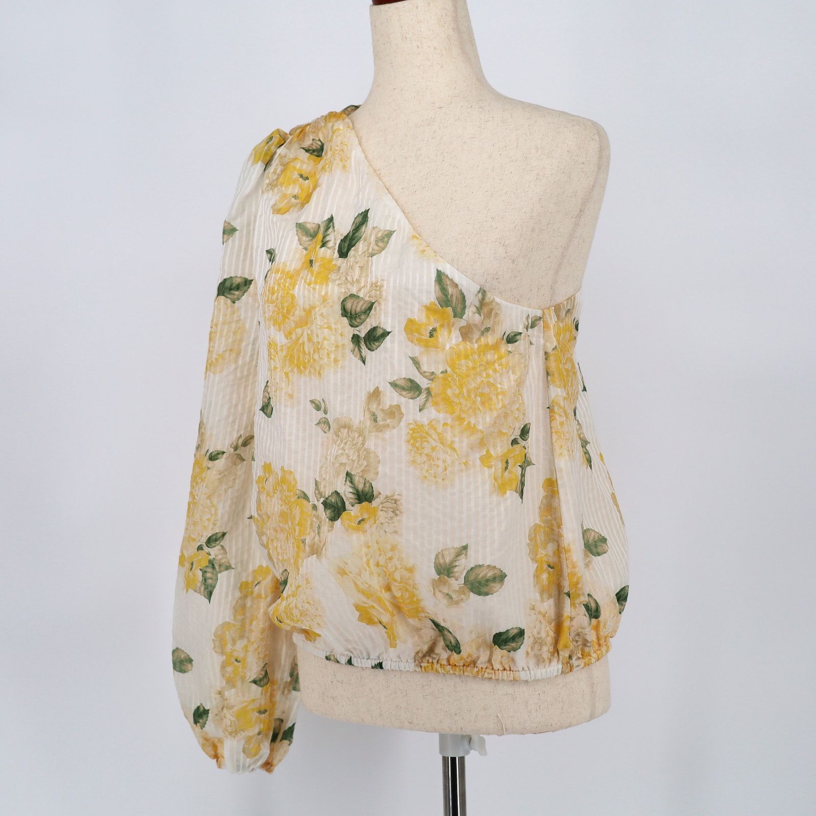 CAMI NYC Cami NYC Women Floral Yellow Silk Blend Blouson Top Size M Size M / US 6-8 / IT 42-44 - 6 Thumbnail