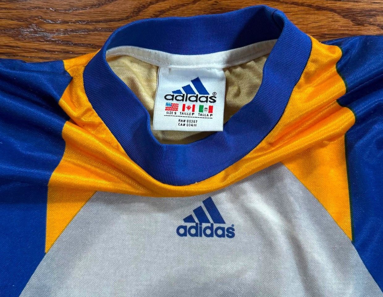 Adidas Vintage Adidas Blue / Orange Goaltender Jersey (Size S) Size US S / EU 44-46 / 1 - 3 Thumbnail