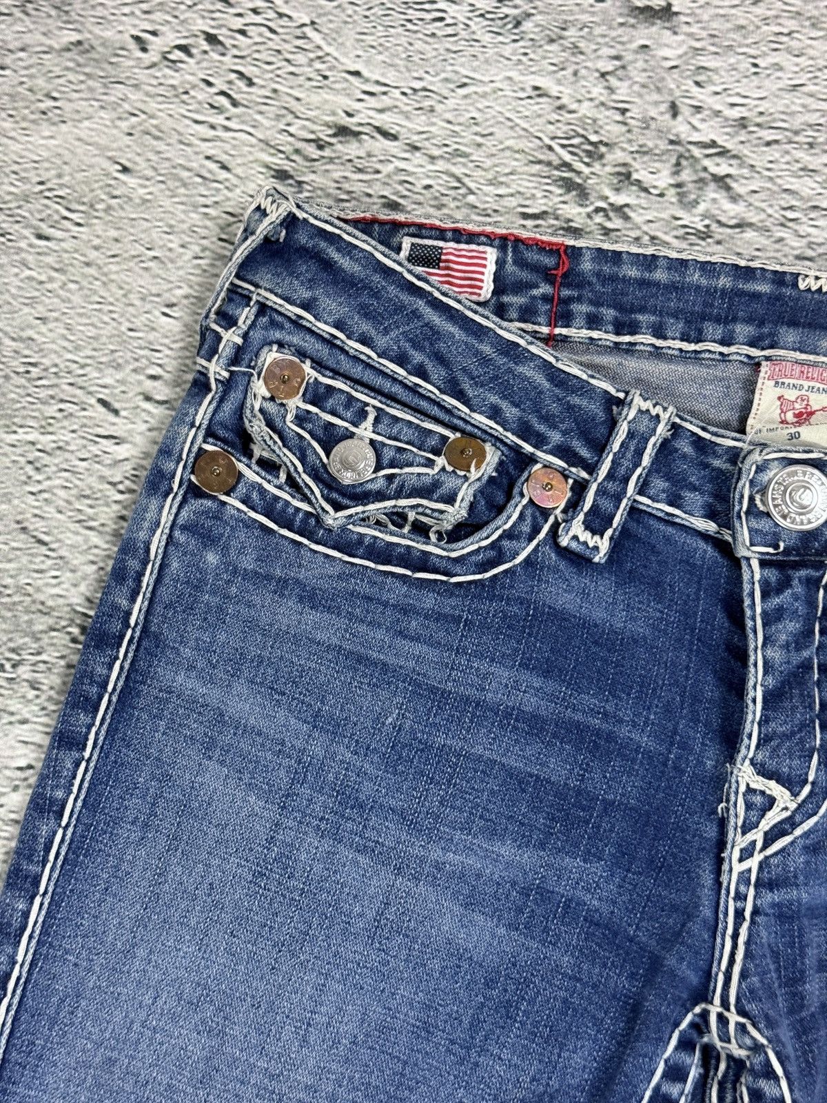 True Religion True Religion blue jeans white thick stitching Billy Size 30" / US 8 / IT 44 - 8 Thumbnail