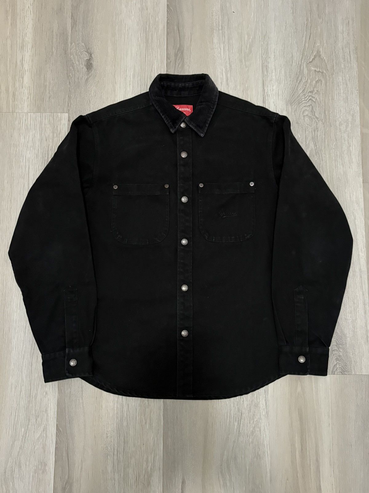 Supreme script canvas snap shirts 【公式通販】
