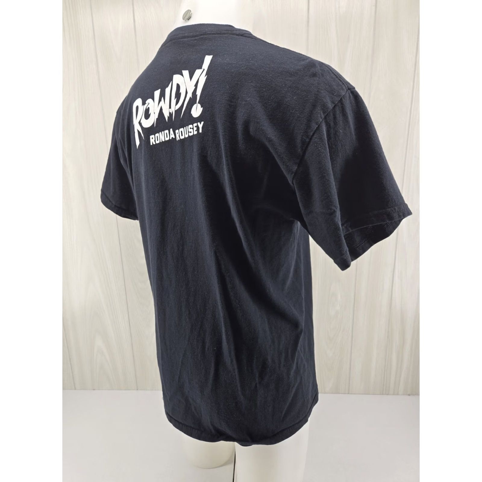Vintage WWE Ronda Rousey T Shirt Mens Large Short Sleeve Black Wrestling Tee Tap Size US L / EU 52-54 / 3 - 7 Thumbnail