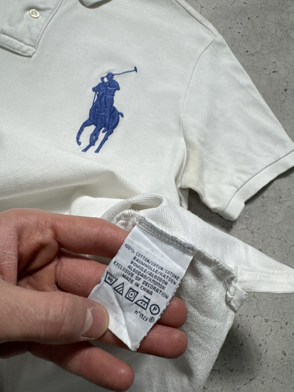 Polo Ralph Lauren Polo Ralph Lauren White Vintage Polo Shirt Size L Size US L / EU 52-54 / 3 - 6 Thumbnail