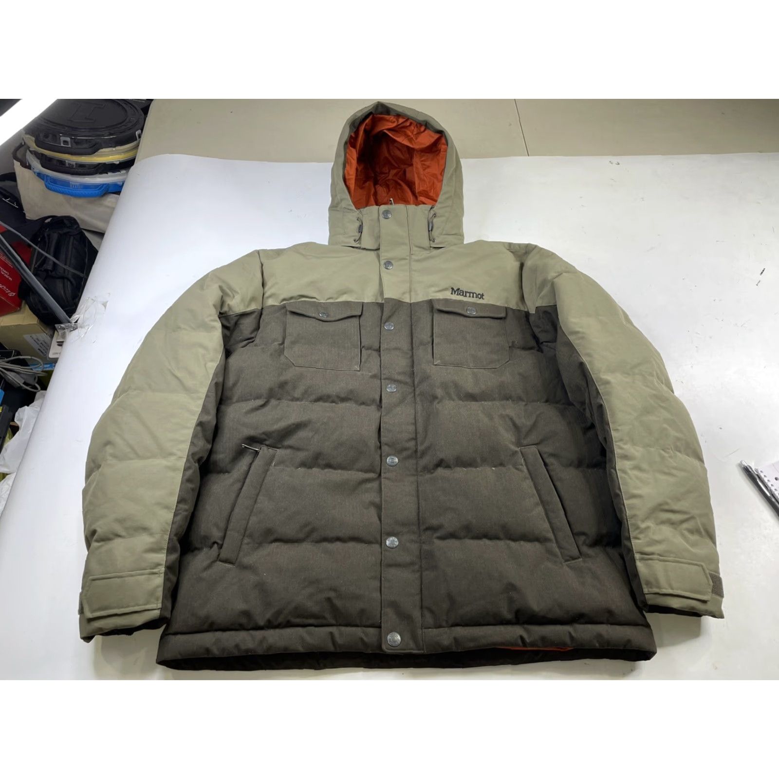 Marmot VINTAGE Marmot Fordham 700 Fill nsulated Down Jacket Green Hood Style 73870 Men’s XXL Size US XXL / EU 58 / 5 - 2 Thumbnail