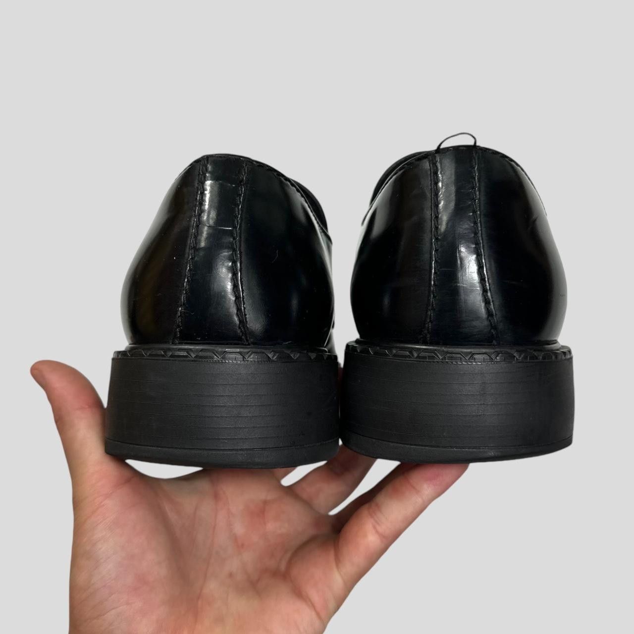 Prada Prada Milano 2021 Black Brushed Leather Loafers - UK11/11.5 Size US 12 / EU 45 - 7 Thumbnail