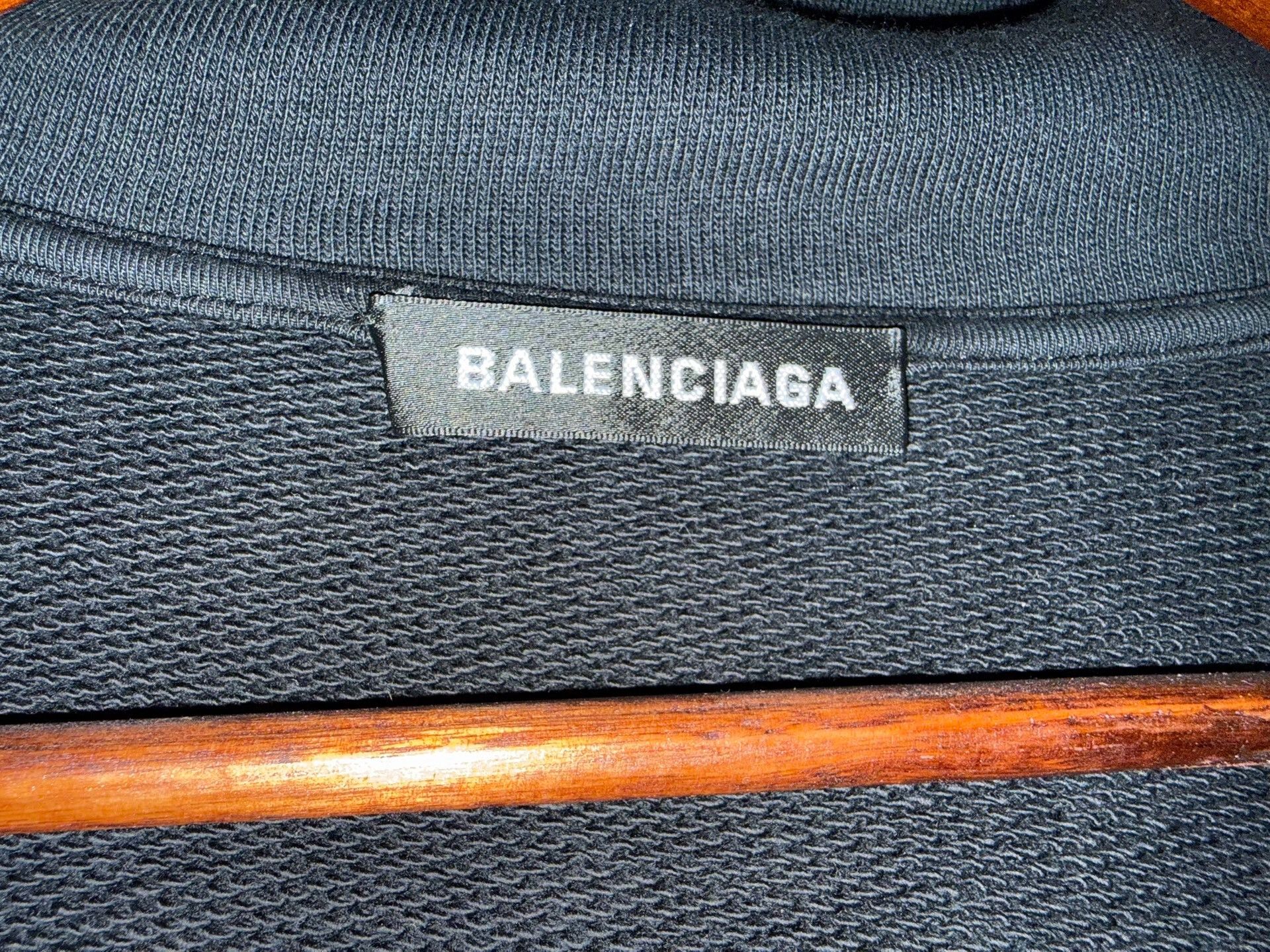 Balenciaga balenciaga black pullover sweatshirt with logo Size US M / EU 48-50 / 2 - 2 Thumbnail
