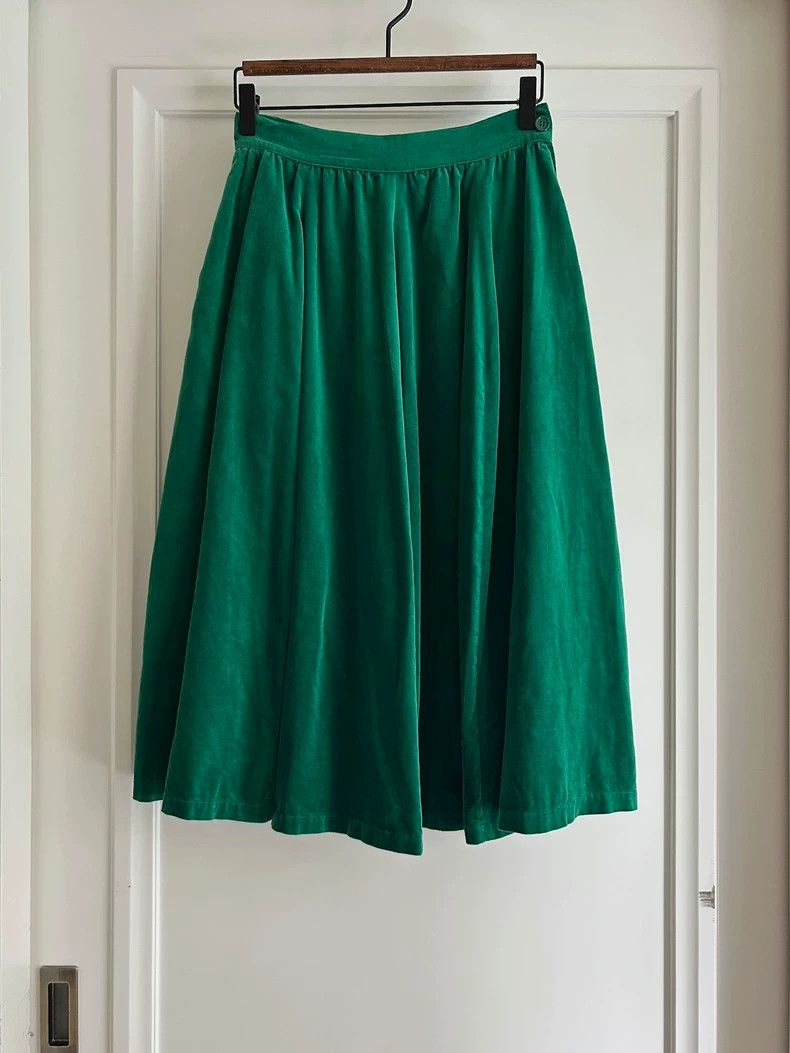 Kenzo KENZO Green velvet skirt Size 25" / US 0 / IT 36 - 2 Thumbnail