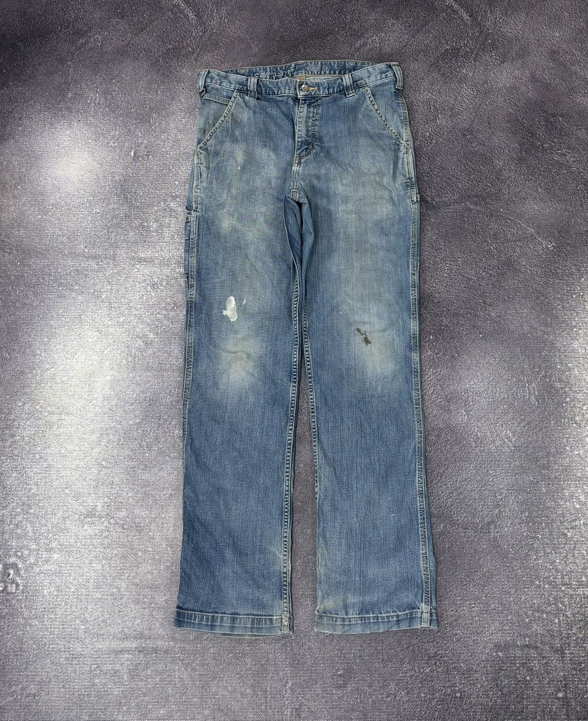 Carhartt Vintage Carhartt Faded Light Blue Relaxed Fit Denim Jeans Size US 34 / EU 50 - 2 Thumbnail