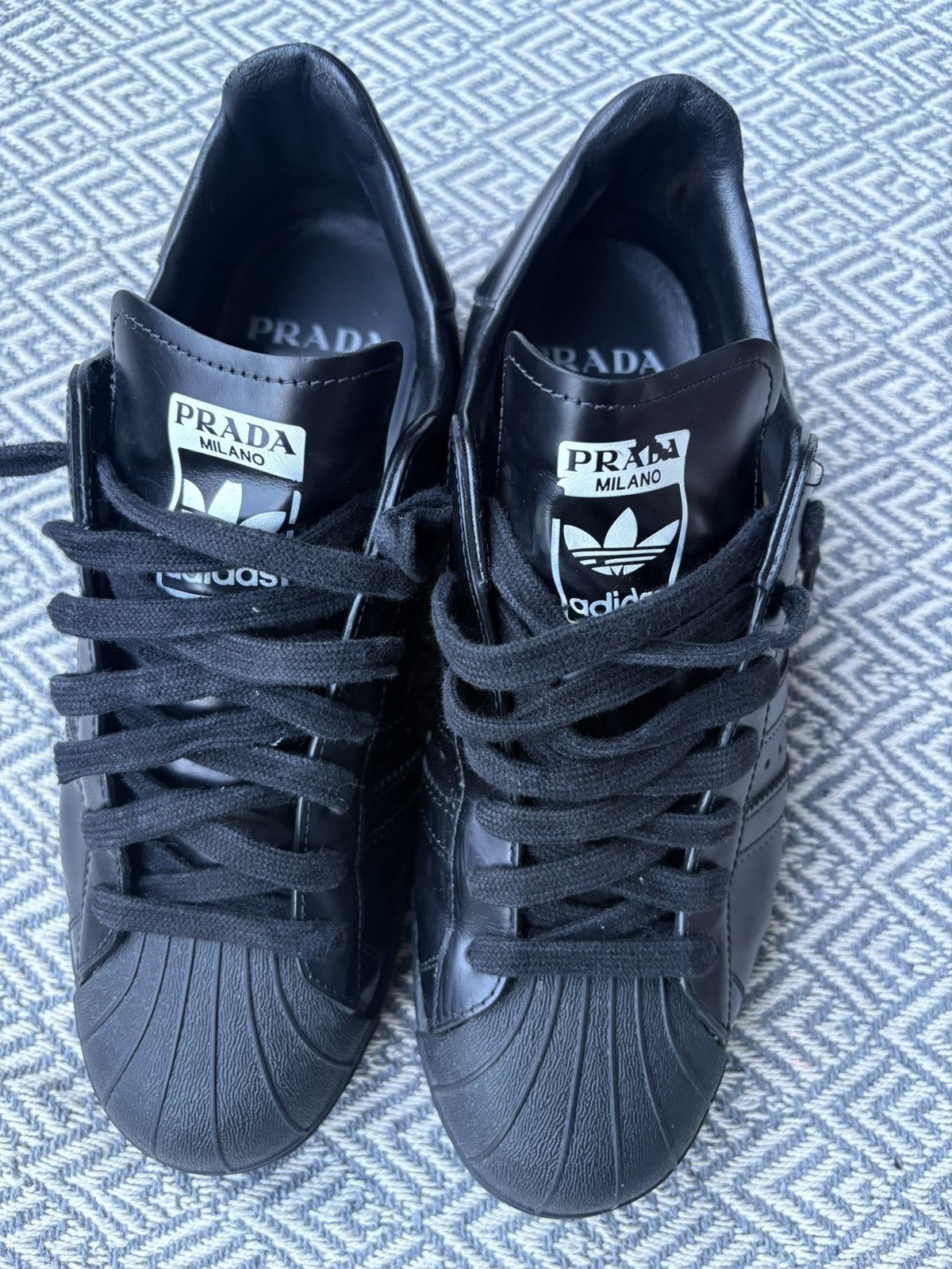 Adidas × Prada Prada Superstar Black Size US 8.5 / EU 41-42 - 7 Thumbnail