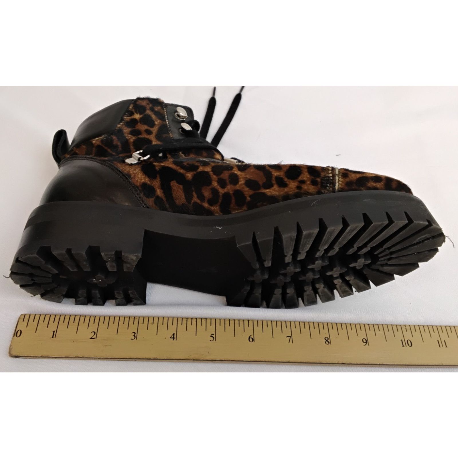 Allsaints All Saints Lia Leopard Combat Boots Women's 37 Calf Hair Size US 6.5 / IT 36.5 - 12 Thumbnail