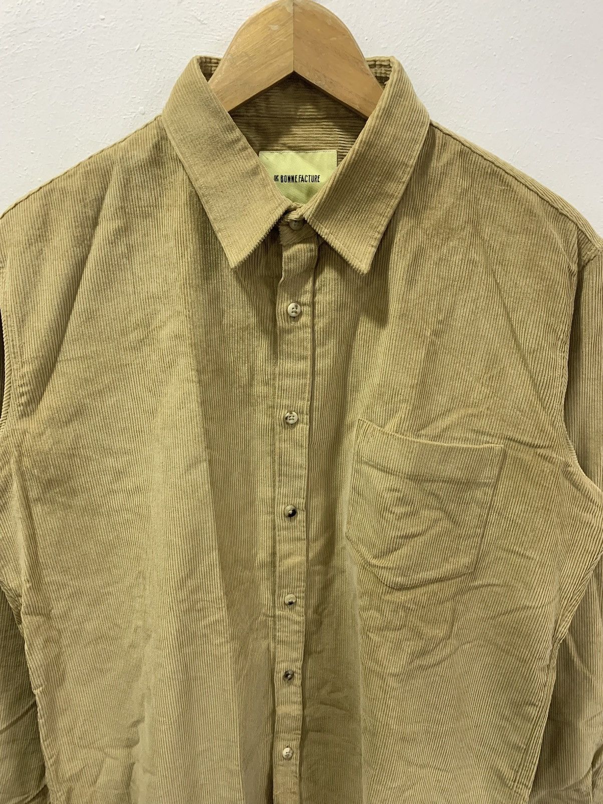 De Bonne Facture DE BONNE FACTURE BUTTON-DOWN COLLAR COTTON-CORDUROY SHIRT Size US L / EU 52-54 / 3 - 5 Thumbnail